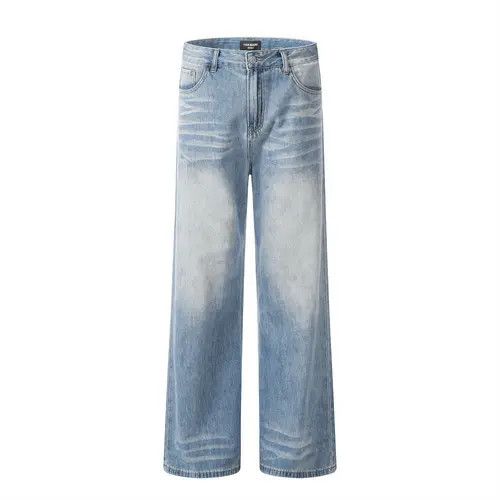 Japanese Brand × Jean Men's American Street Retro Washed Gradient Jeans Size US 34 / EU 50 - 1 Thumbnail