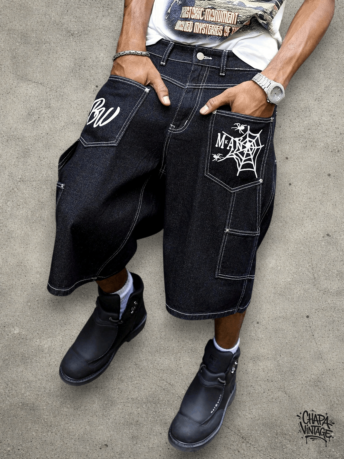 Vintage Dark blue jorts Size US 32 / EU 48 - 2 Thumbnail