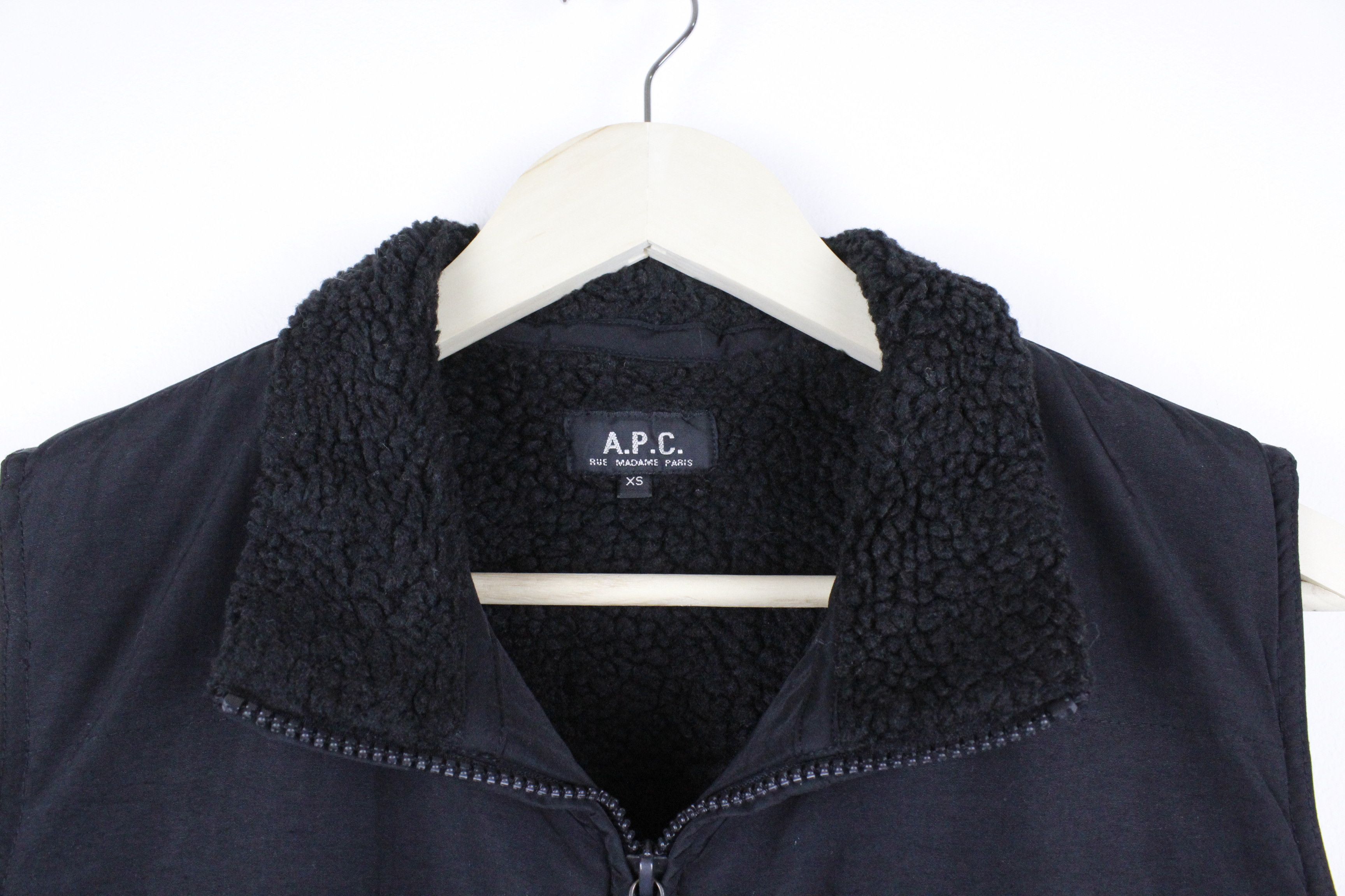 A.P.C. A.P.C. Black Nylon Fleece Lining Zip Vest XS Size US XS / EU 42 / 0 - 3 Thumbnail