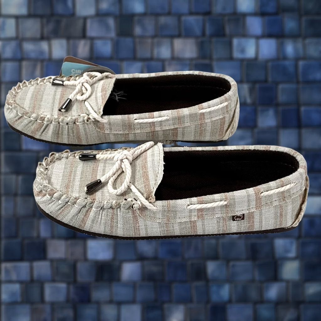 Vintage Lamo Sabrina Moc II Moccasins Beige Stripe Size 6 NEW Womens Shoes Beig e Stripe Moccasin Casual Classic Modern Vintage: No Size ONE SIZE - 1 Thumbnail