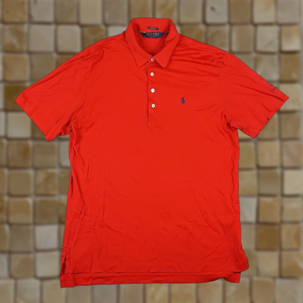 Polo Ralph Lauren Vintage Polo Ralph Lauren Men's Golf Polo Shirt 90s Preppy Pony Red Cotton Short Sleeve Size L Size US L / EU 52-54 / 3 - 1 Thumbnail