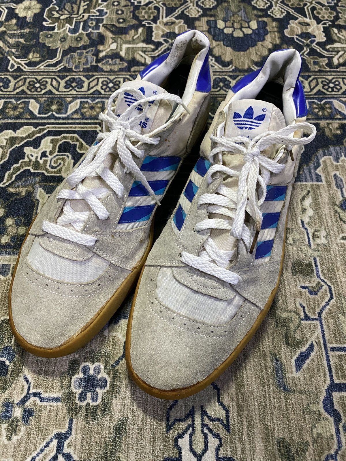 adidas gazelle silver green womens Adidas Men's Novaflight 2 Indoor Court Shoes Blue Silver – PDHSports main image 0