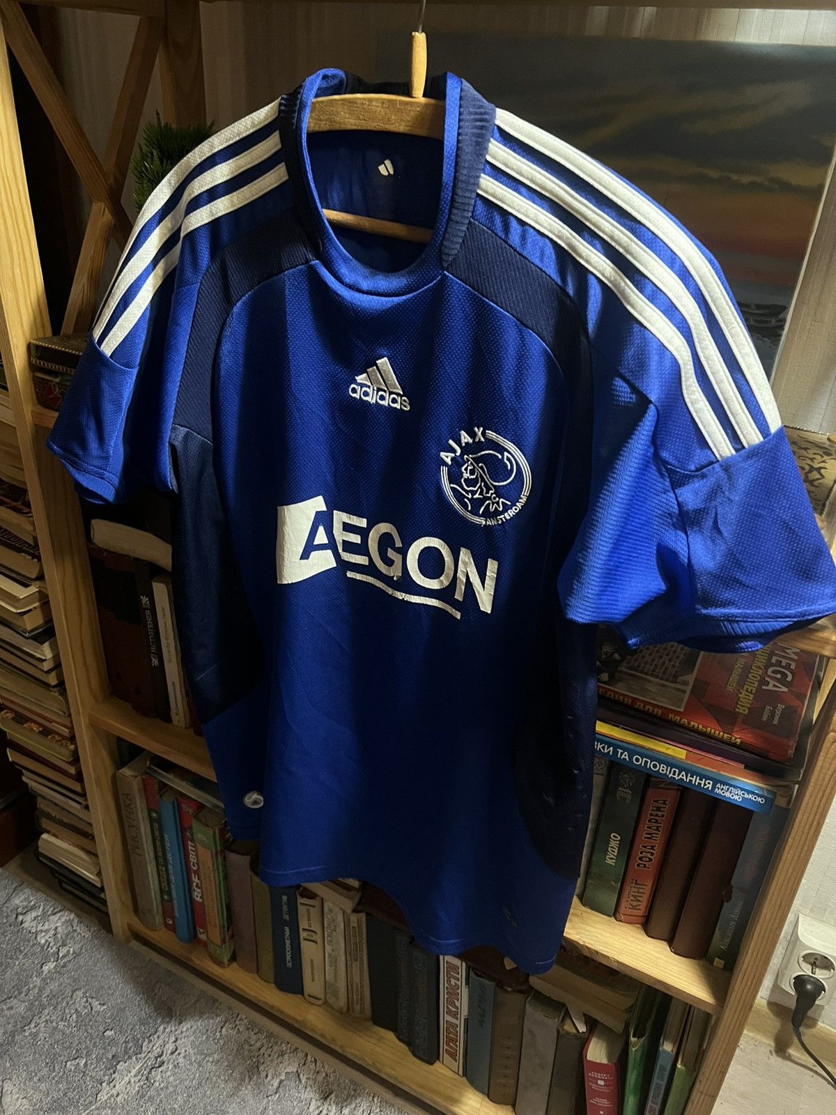 Adidas RARE Adidas AJAX Shirt Vintage 2008/09 Football Blue Jersey Size US XL / EU 56 / 4 - 2 Thumbnail