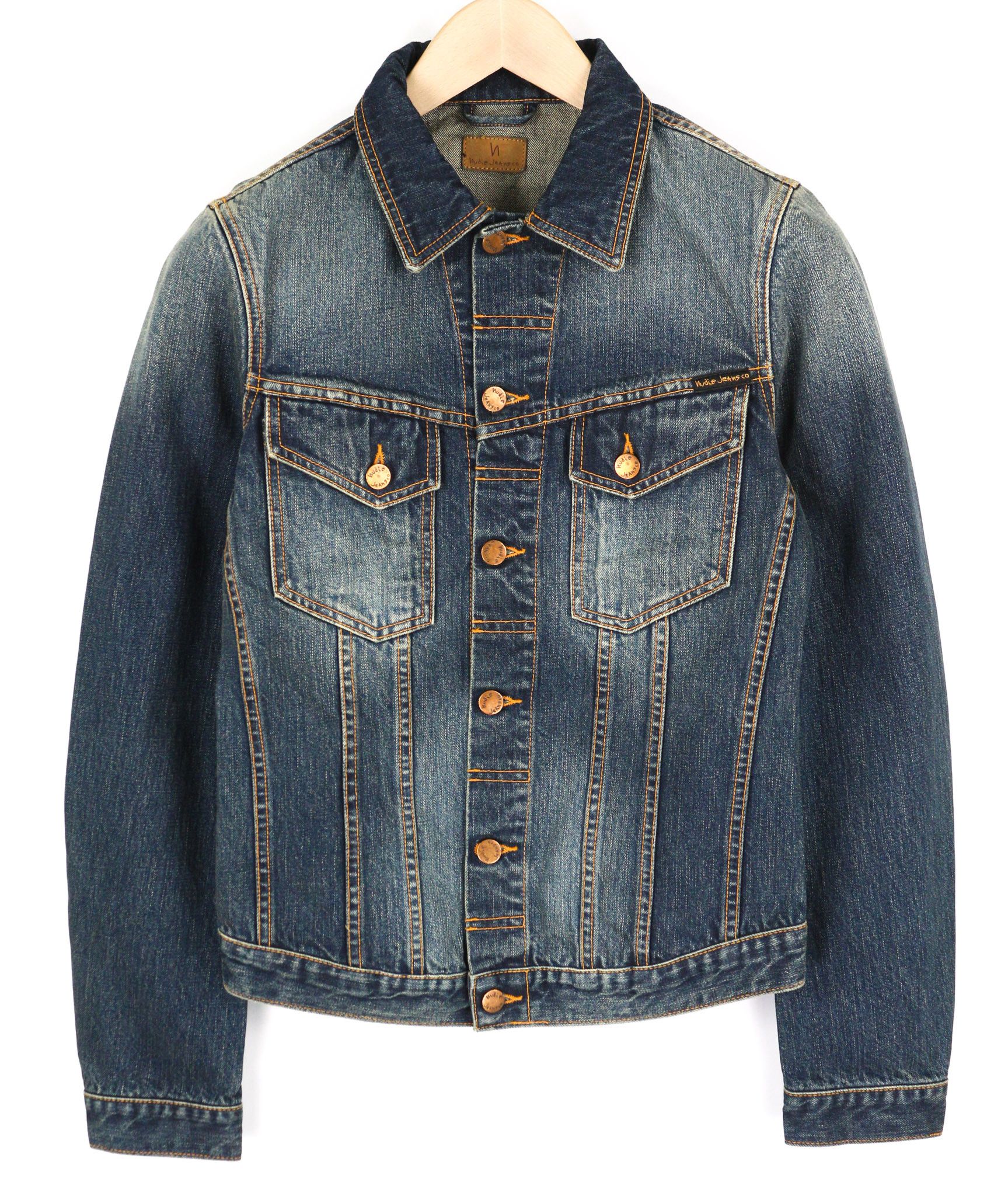 Nudie Jeans BILLY XS Blue Friend Organic Polo Washed Jacket 81941 Size US XS / EU 42 / 0 - 1 Thumbnail