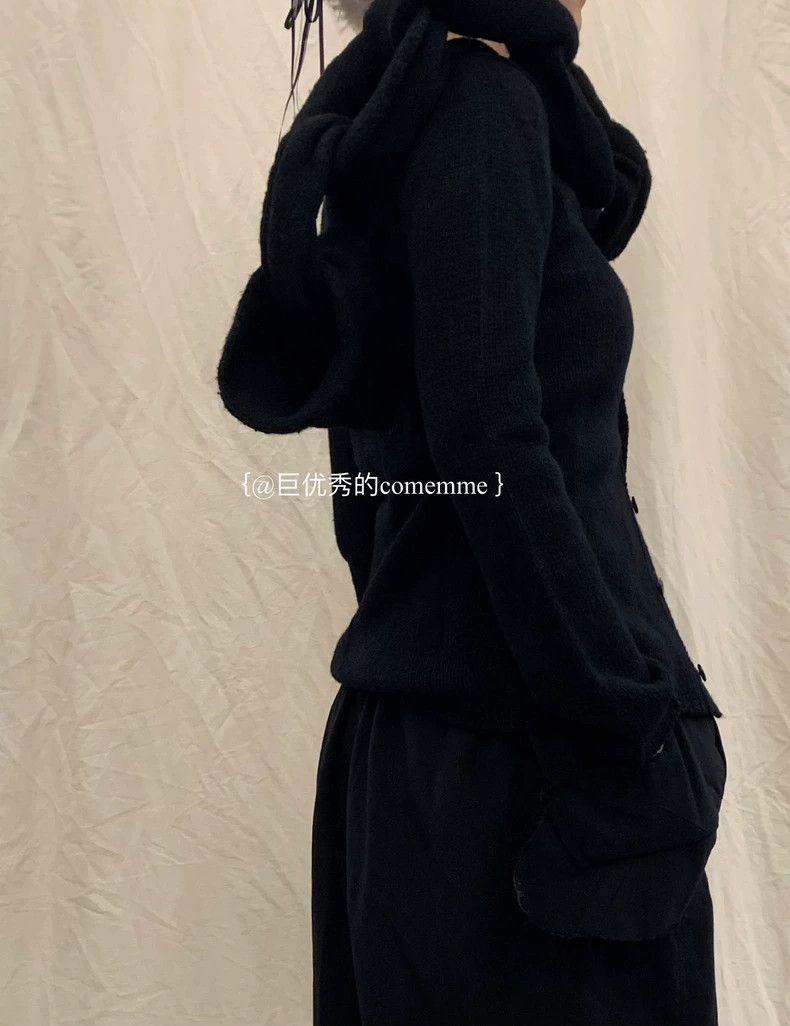 Comme Des Garcons Chain-and-loop scarf, one-piece knit jac