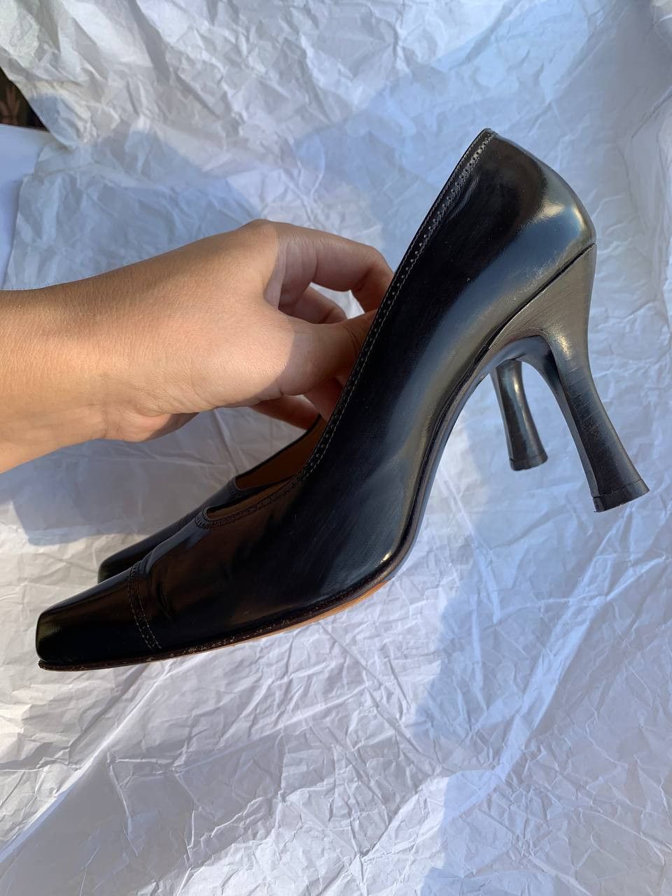 Vintage Vicini vintage dark-brown pumps with pointed toe Size US 6.5 / IT 36.5 - 4 Thumbnail