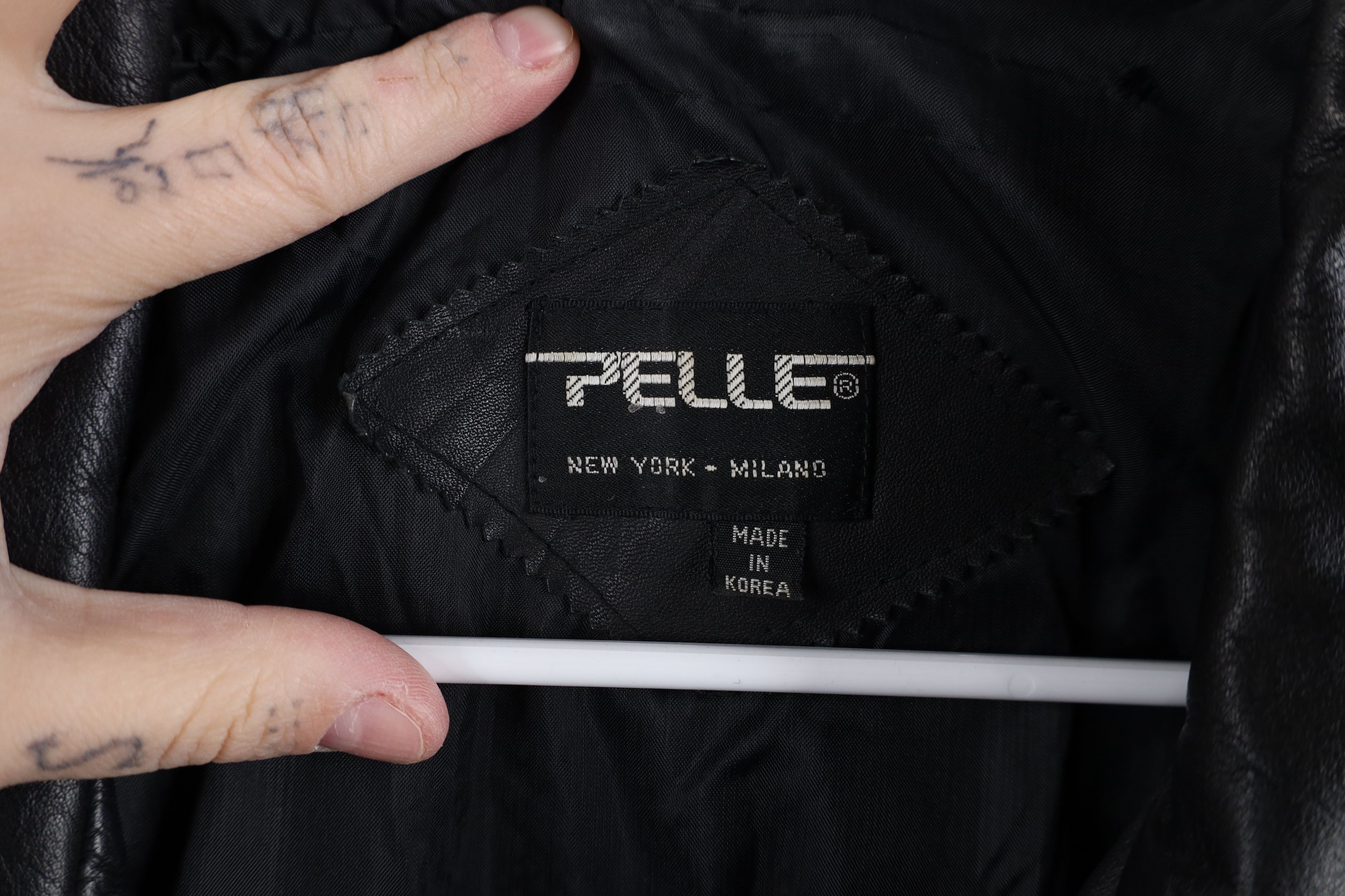 Vintage Vintage 90s Streetwear Pelle Leather Full Zip Jacket Size XXL / US 16-18 / IT 52-54 - 9 Thumbnail