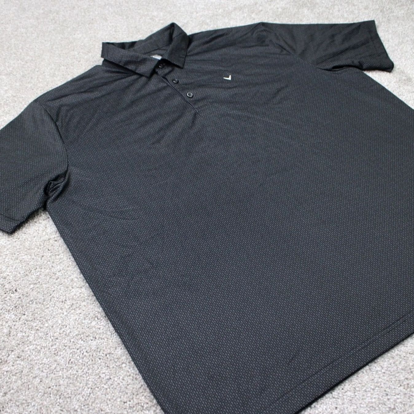 Callaway Callaway Polo Shirt Mens 2XL Black Geometric Opti-Dri Short Sleeve Polo Shirt Size US XXL / EU 58 / 5 - 5 Thumbnail