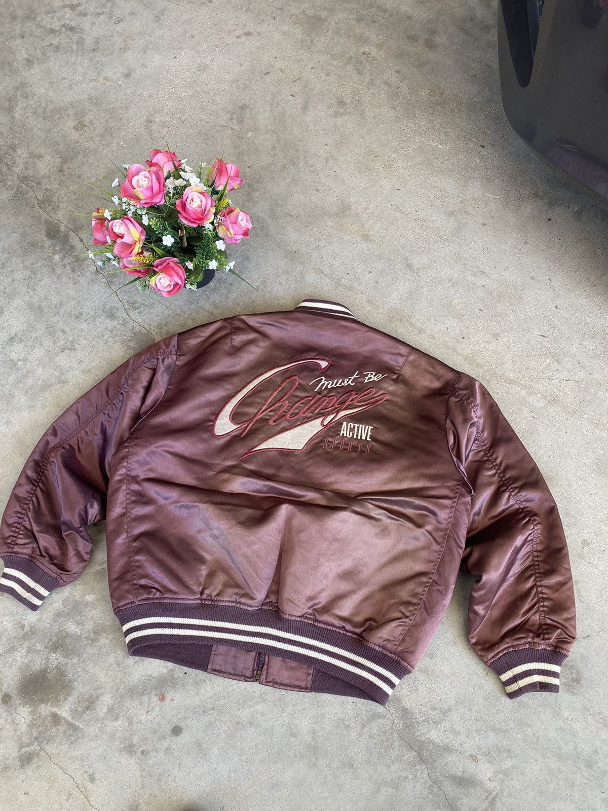 Japanese Brand Vintage Bomber Jacket ChangeMust Be Active Sports Size US L / EU 52-54 / 3 - 1 Thumbnail