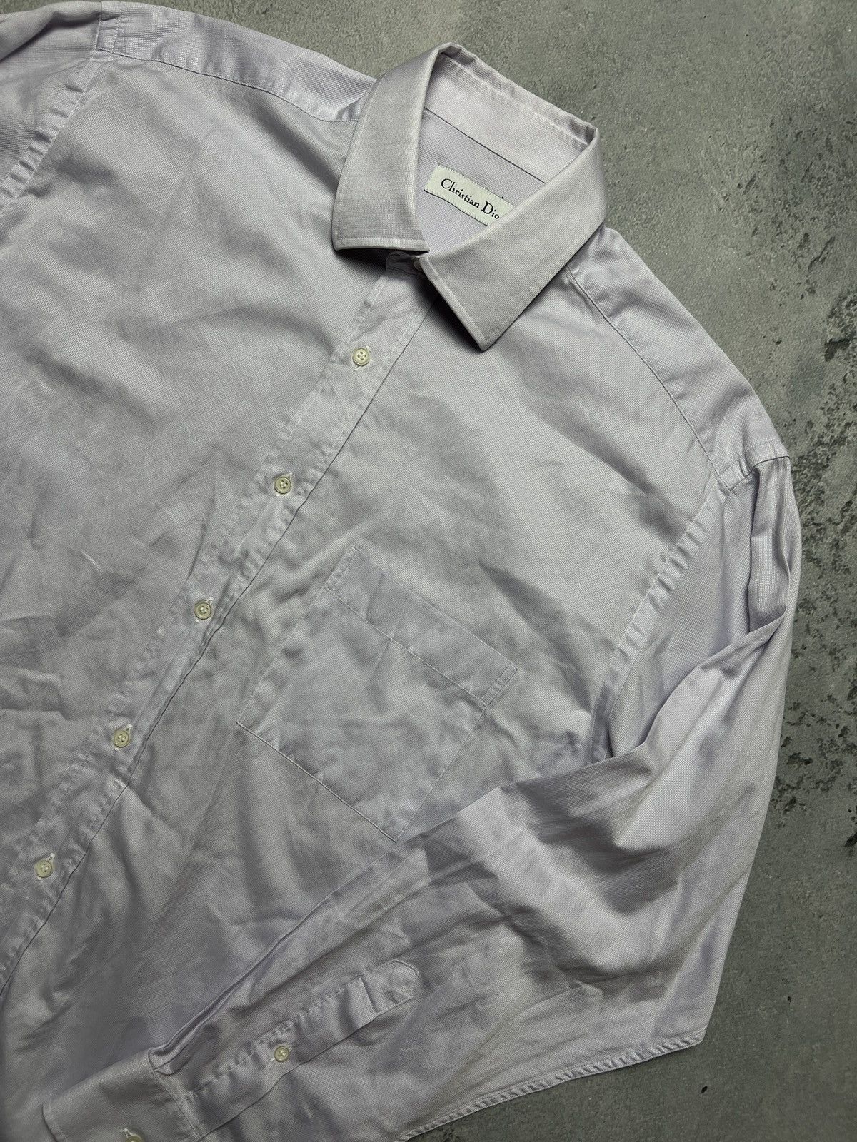 Dior Vintage 90s Christian Dior Italy Button Up Shirt Lux 15 1/2 Size US L / EU 52-54 / 3 - 3 Thumbnail
