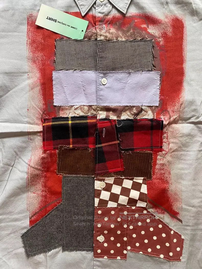 Comme des Garcons Comme Des Garcons Gray Composite Material Patchwork Shirt Size M / US 6-8 / IT 42-44 - 3 Thumbnail