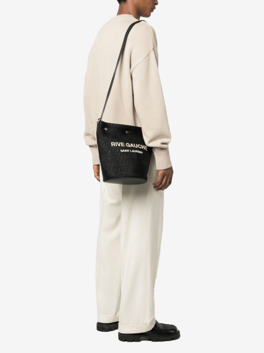 Saint Laurent Paris o1b1hav110525 676624 Size: OS / Rive Gauche Bucket Bag Black Size ONE SIZE - 5 Thumbnail
