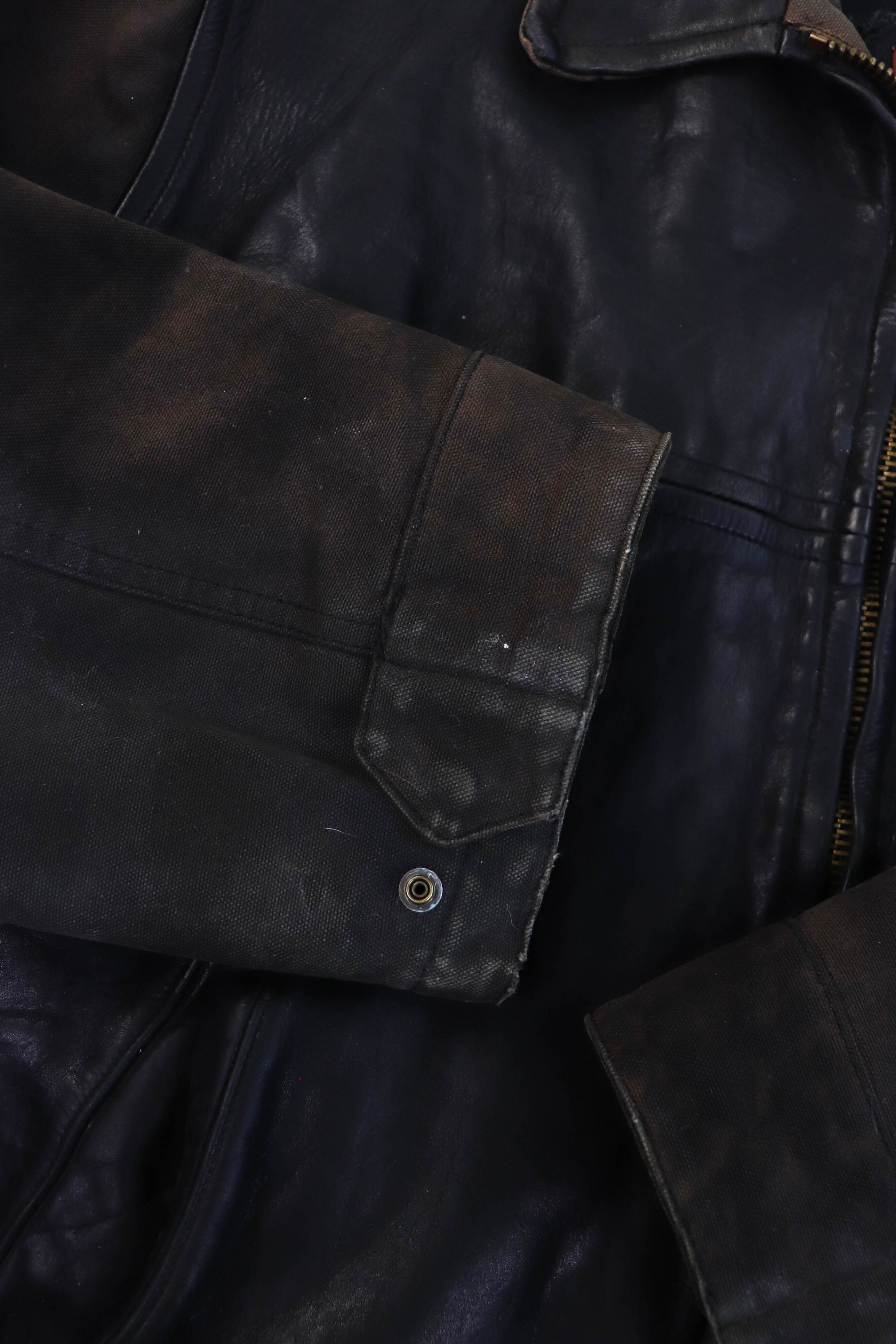 Boneville Boneville Vintage Thrashed Distress Sunfaded Leather Jacket Size US L / EU 52-54 / 3 - 8 Thumbnail