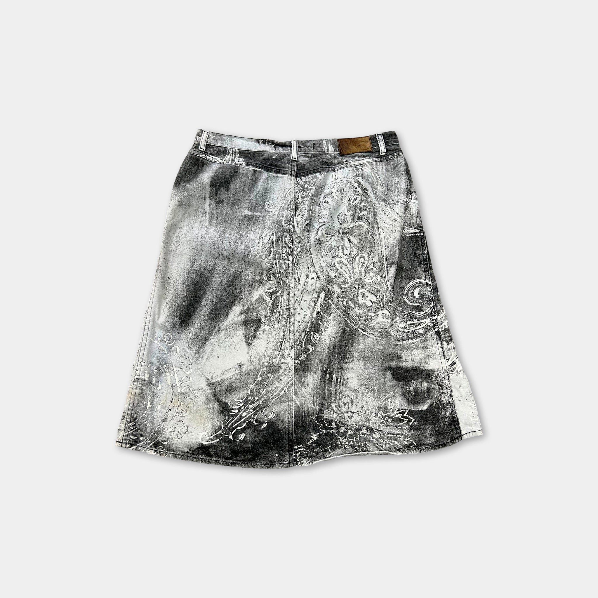 Just Cavalli Just Cavalli 2000s Bandana Print Black and White Mid-Length Size 30" / US 8 / IT 44 - 5 Thumbnail