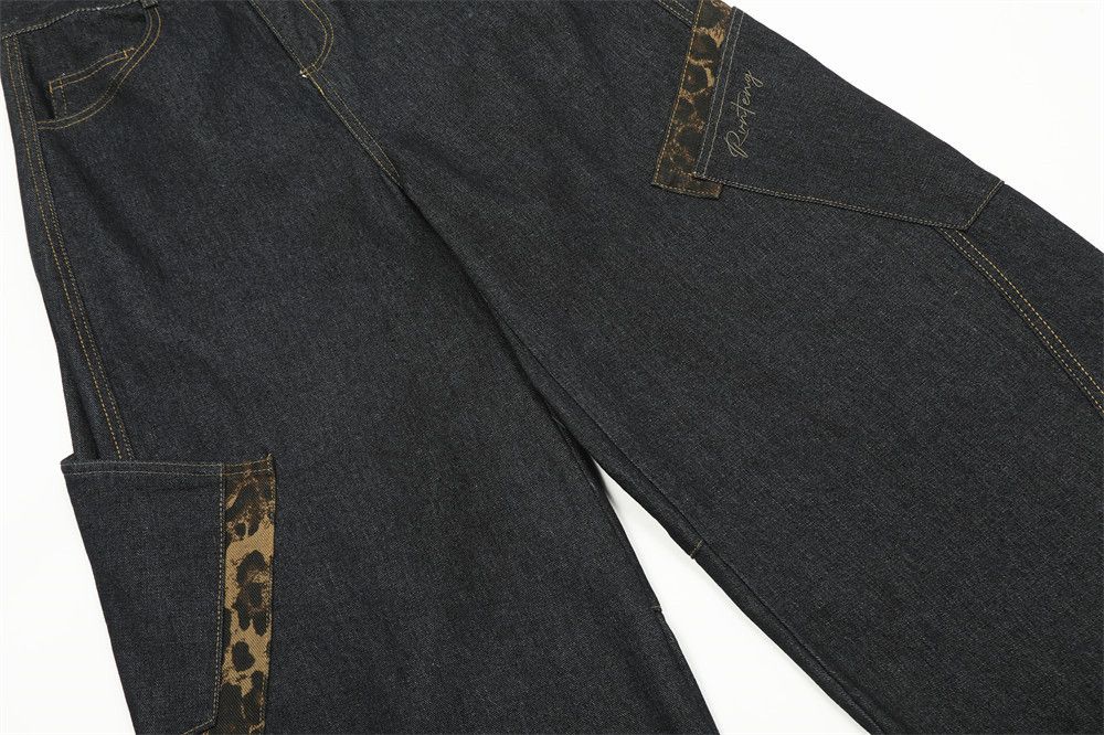 Vintage Men's vintage leopard print patchwork pocket scimitar jeans Size US 32 / EU 48 - 6 Thumbnail