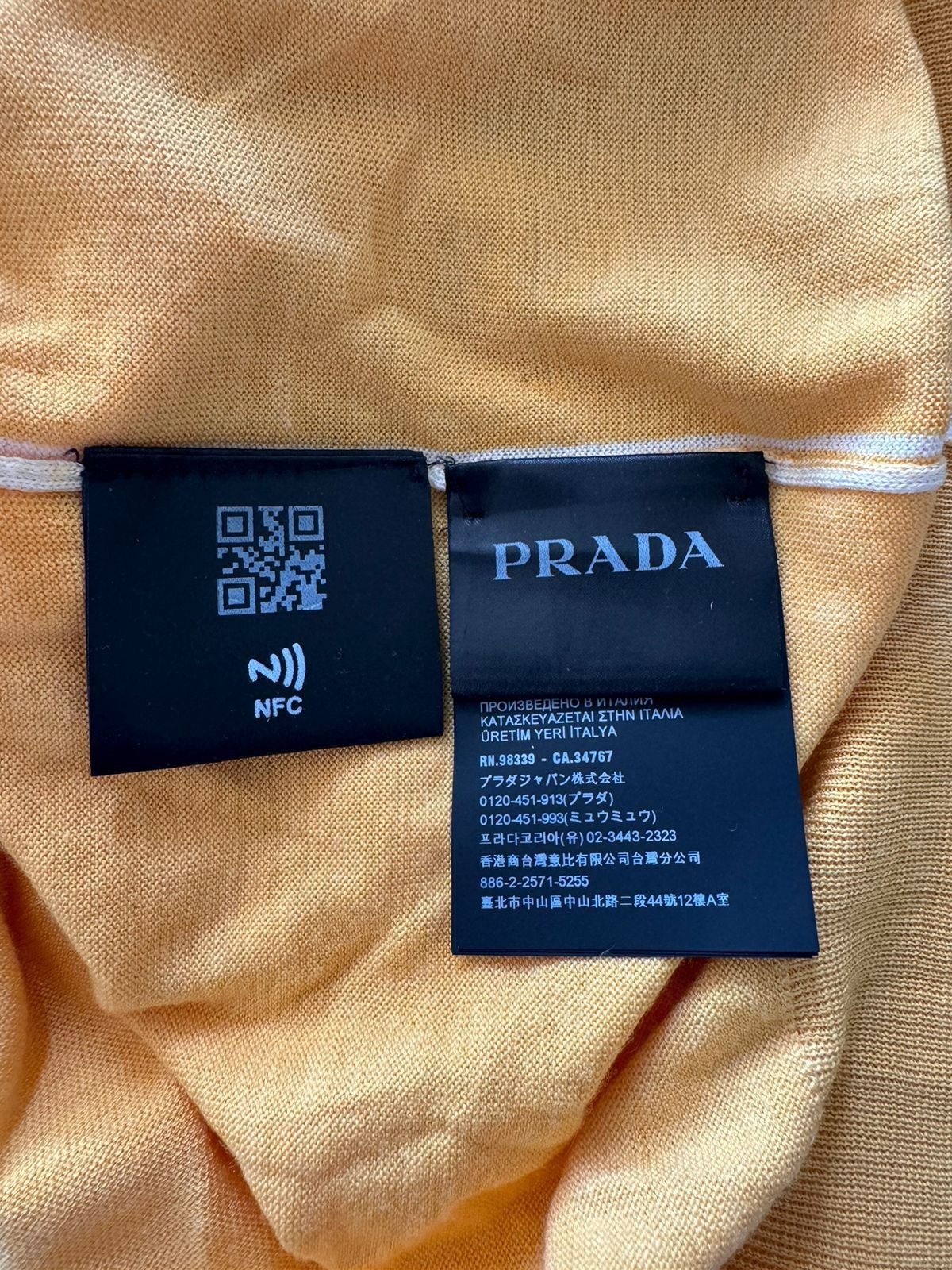 Prada Prada Wool And Cashmere Polo Shirt In Yellow Size US L / EU 52-54 / 3 - 4 Thumbnail