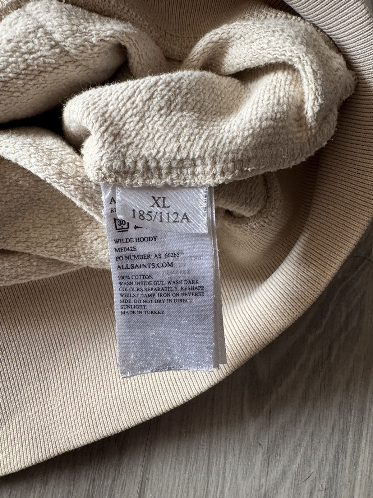 Japanese Brand Allsaints Wilde Hoody vintage Y2K faded Zip Hoodie lgb ysl Size US XL / EU 56 / 4 - 9 Thumbnail