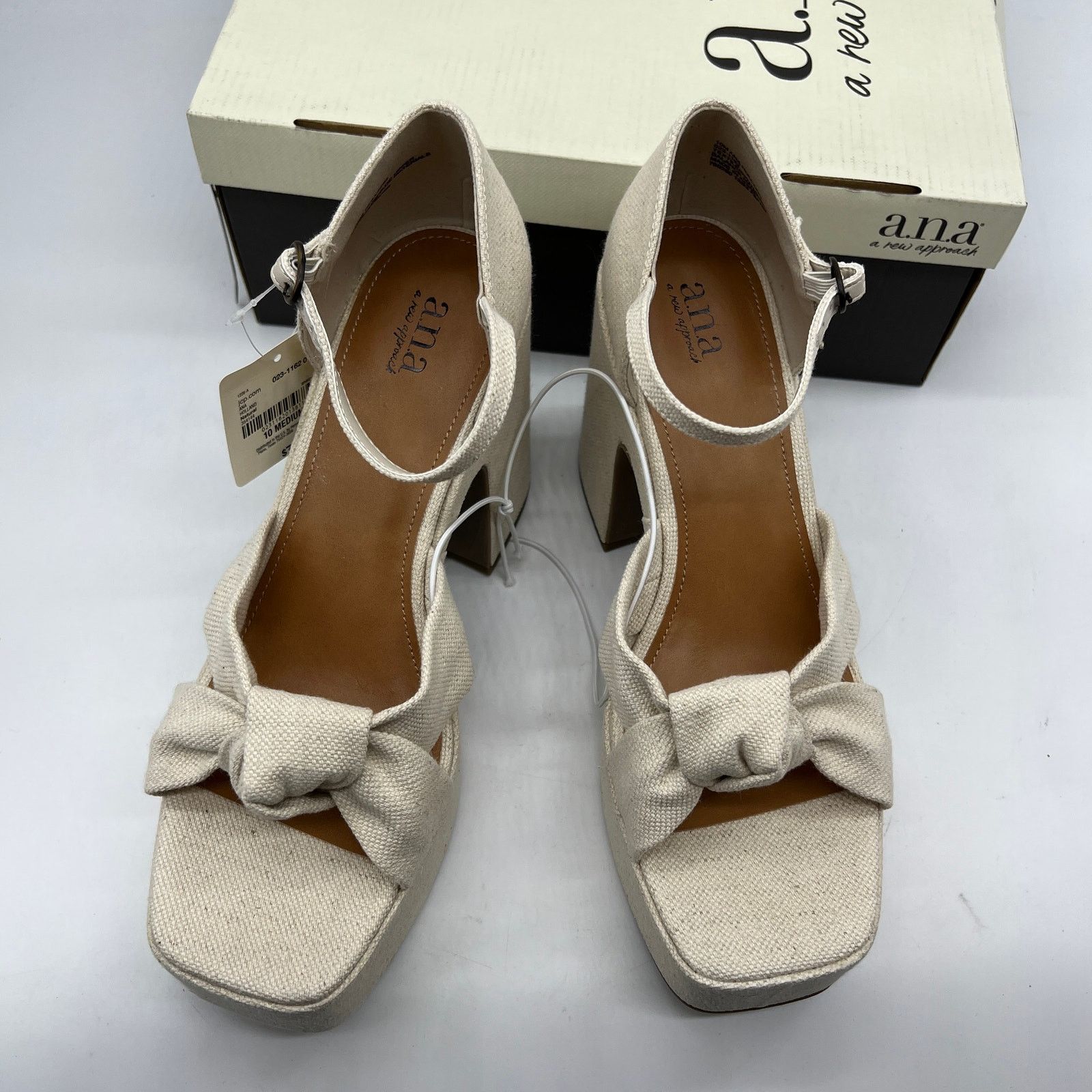 Other a.n.a Womens Holland Heeled Sandals Denim Platform10 Size US 10 / IT 40 - 14 Thumbnail