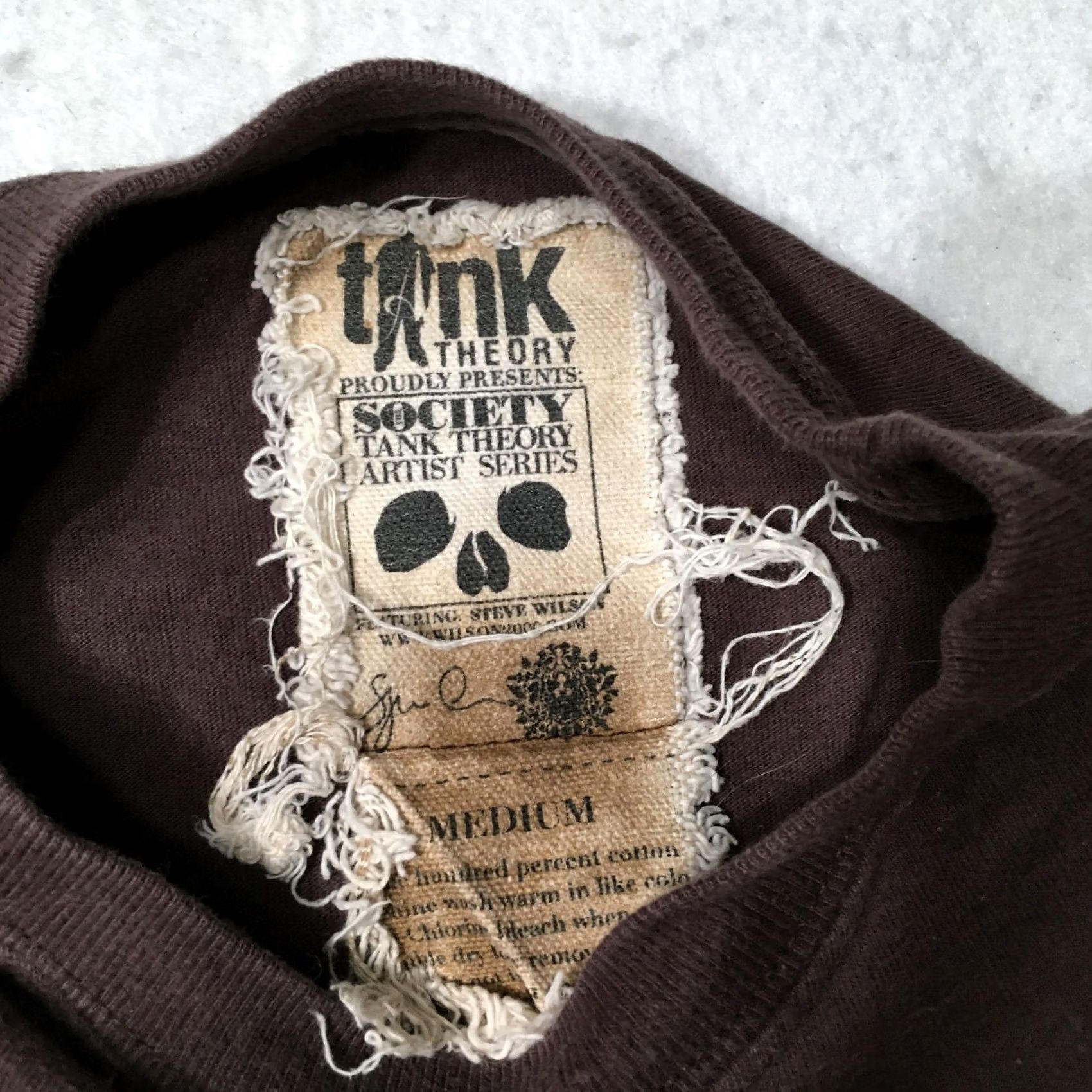 Theory Tank Theory graphic tee Crew Neck Short Sleeve Unisex Adults M Brown blend Graphic Print Vintage No N/A Size US M / EU 48-50 / 2 - 3 Thumbnail