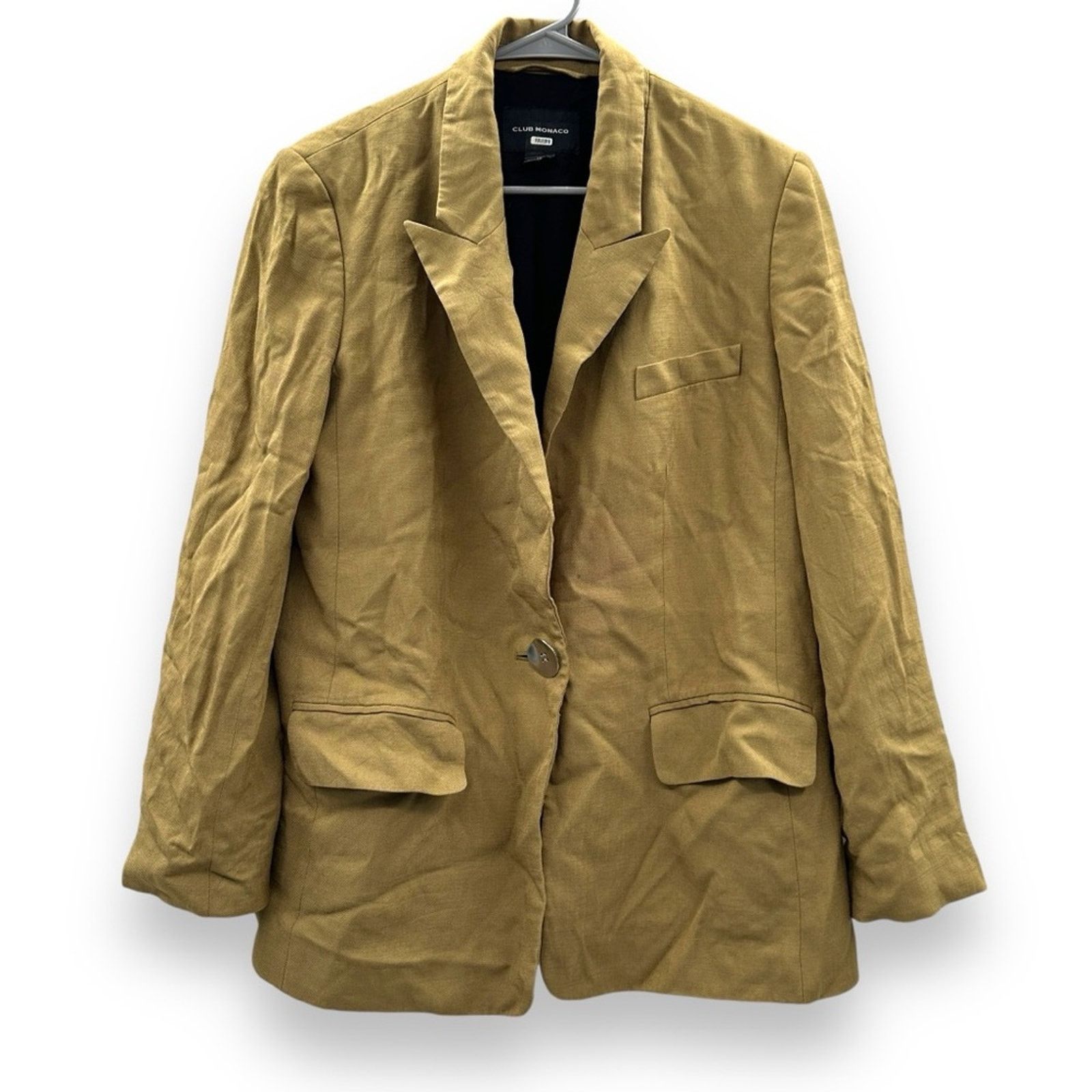 Club Monaco RTR Club Monaco Tan Long Sleeve Single Button Blazer Sz 10 Size L / US 10 / IT 46 - 1 Thumbnail