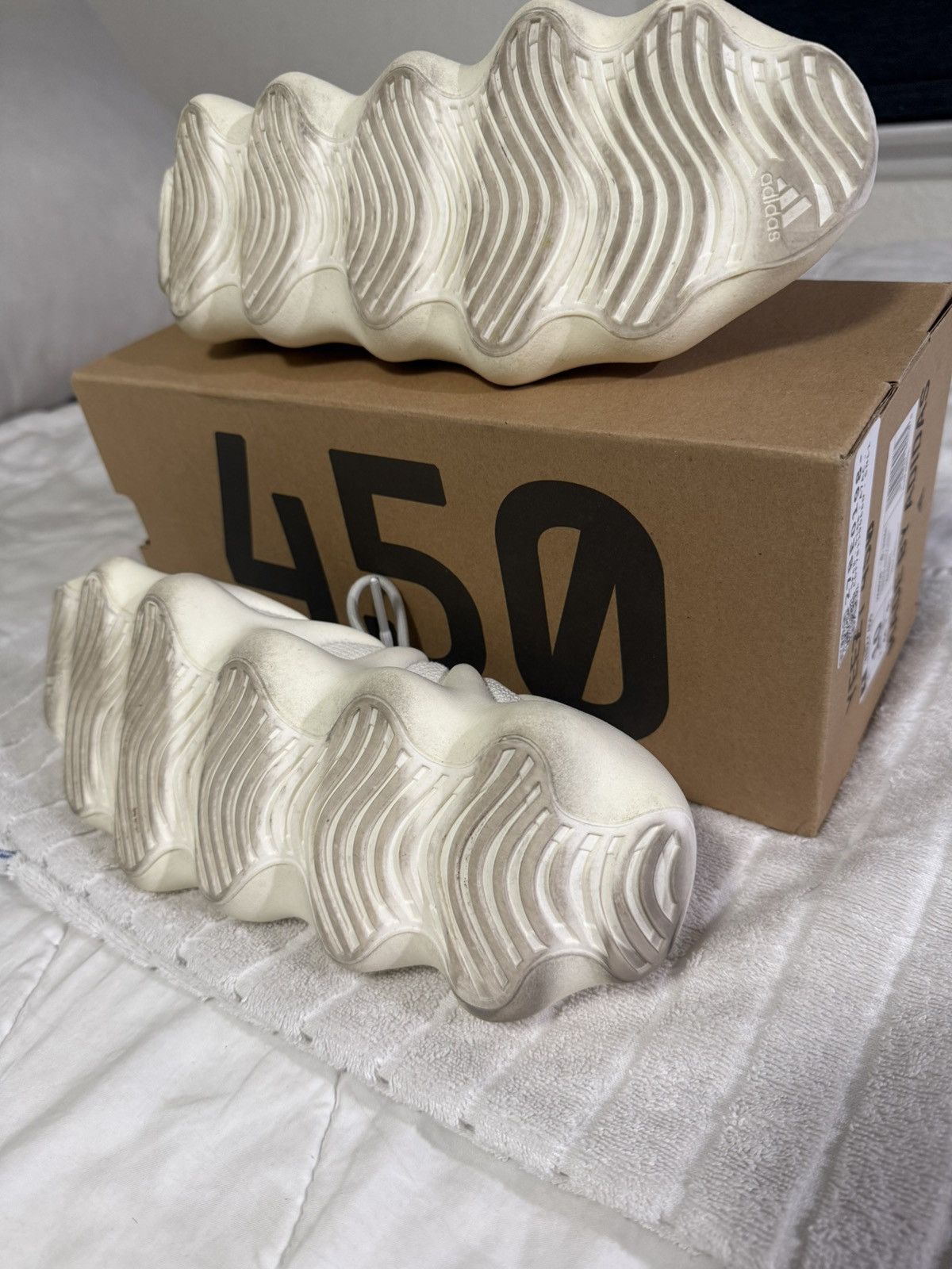 Yeezy Men’s Size 10 U.S. adidas Yeezy 450 Cloud White Sneakers Size US 10 / EU 43 - 13 Thumbnail