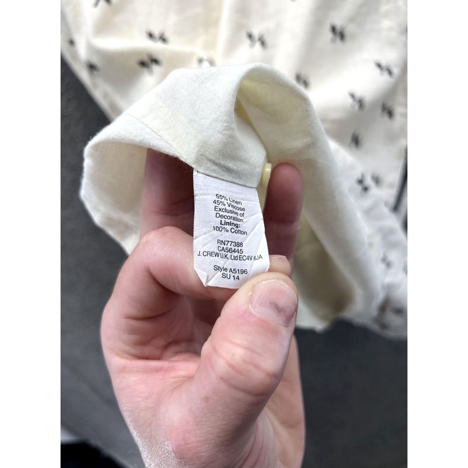 Madewell Madewell Dress Womens XS White Embroidered Geometric Shift T Shirt Short Sleeve Size XS / US 0-2 / IT 36-38 - 3 Thumbnail