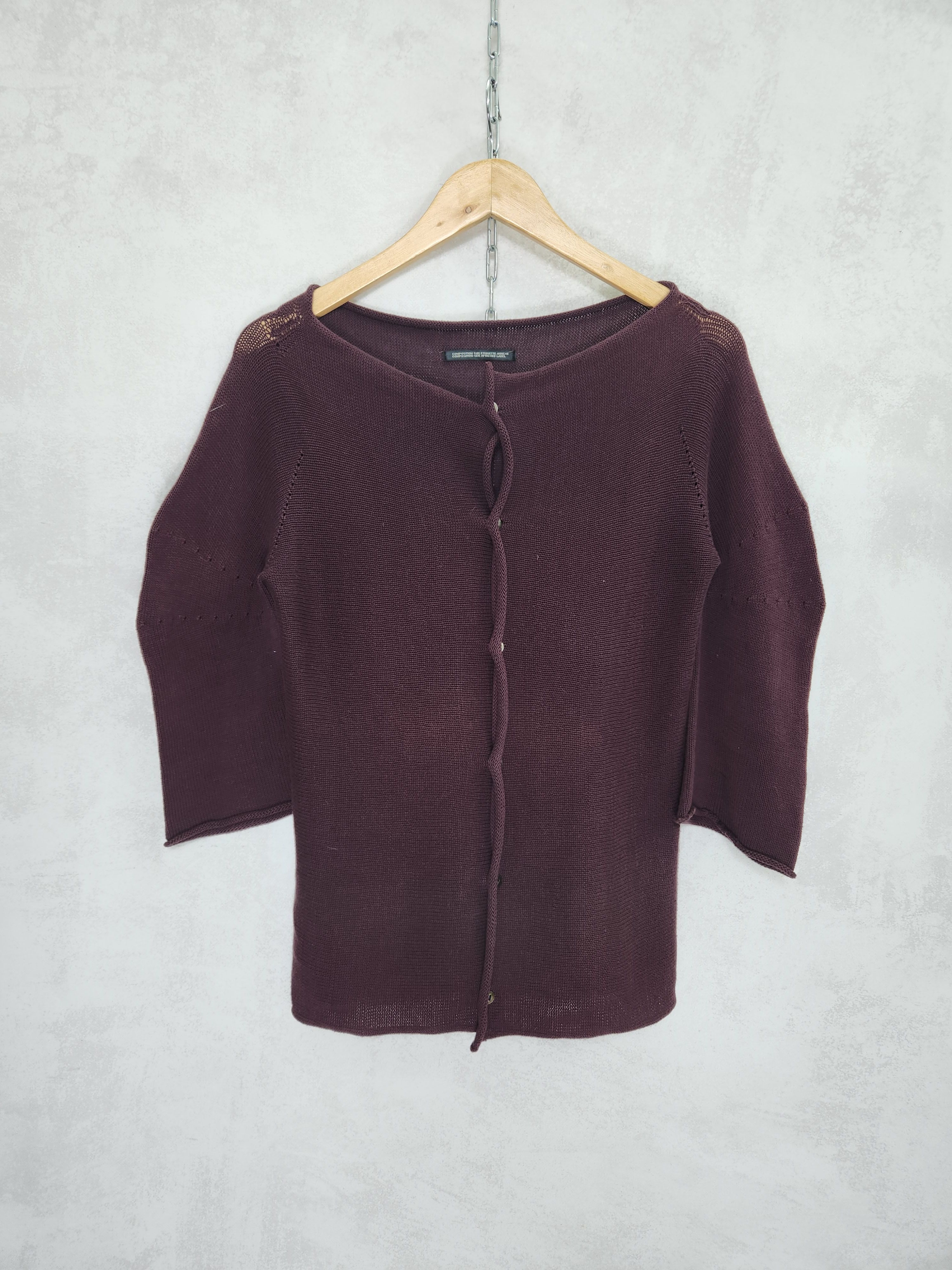 Yohji Yamamoto Y's Yohji Yamamoto raglan sleeve cardigan purple japan Size M / US 6-8 / IT 42-44 - 1 Thumbnail