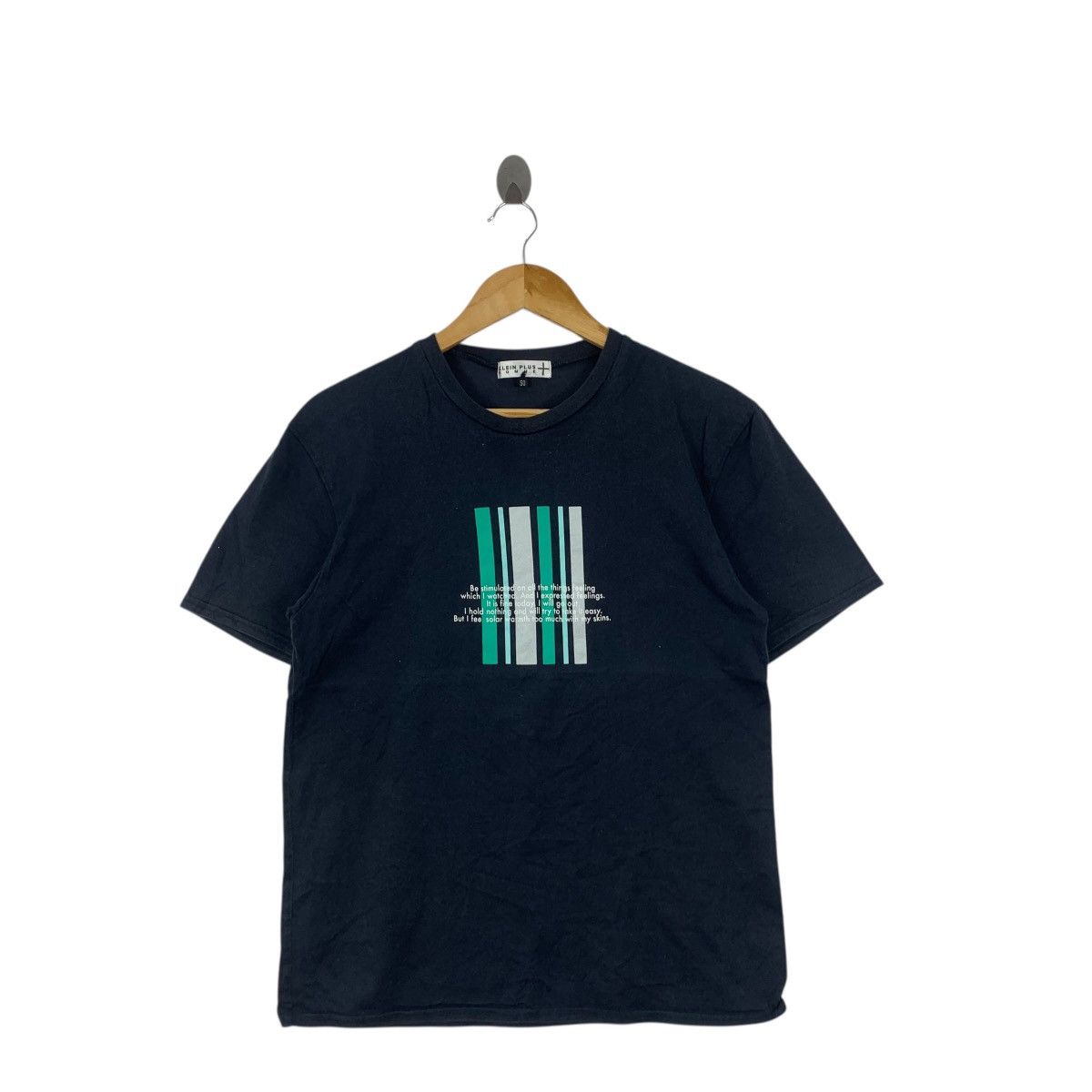 Michel Klein Vintage MK MICHEL KLEIN Homme Plus Box Logo Tee Shirt Top Size US S / EU 44-46 / 1 - 3 Thumbnail
