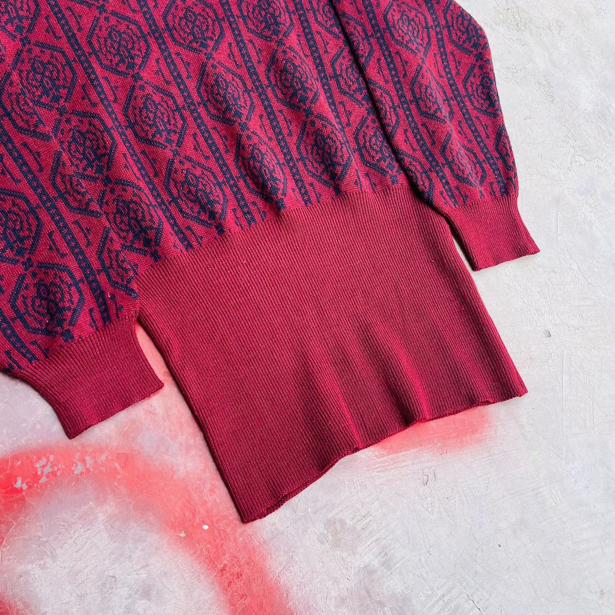 Other Japanese OverSized Ribbed Monogram Sweater Size M / US 6-8 / IT 42-44 - 2 Thumbnail
