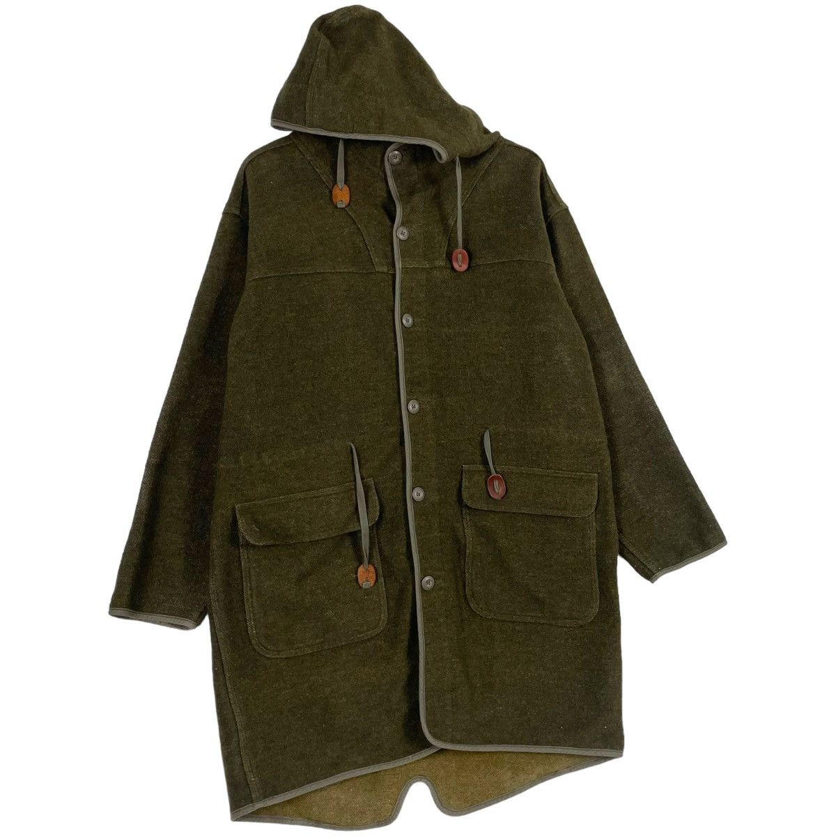 Avirex 💥AVIREX WOOL HOODIE JACKET ARMY GREEN Size US L / EU 52-54 / 3 - 3 Thumbnail