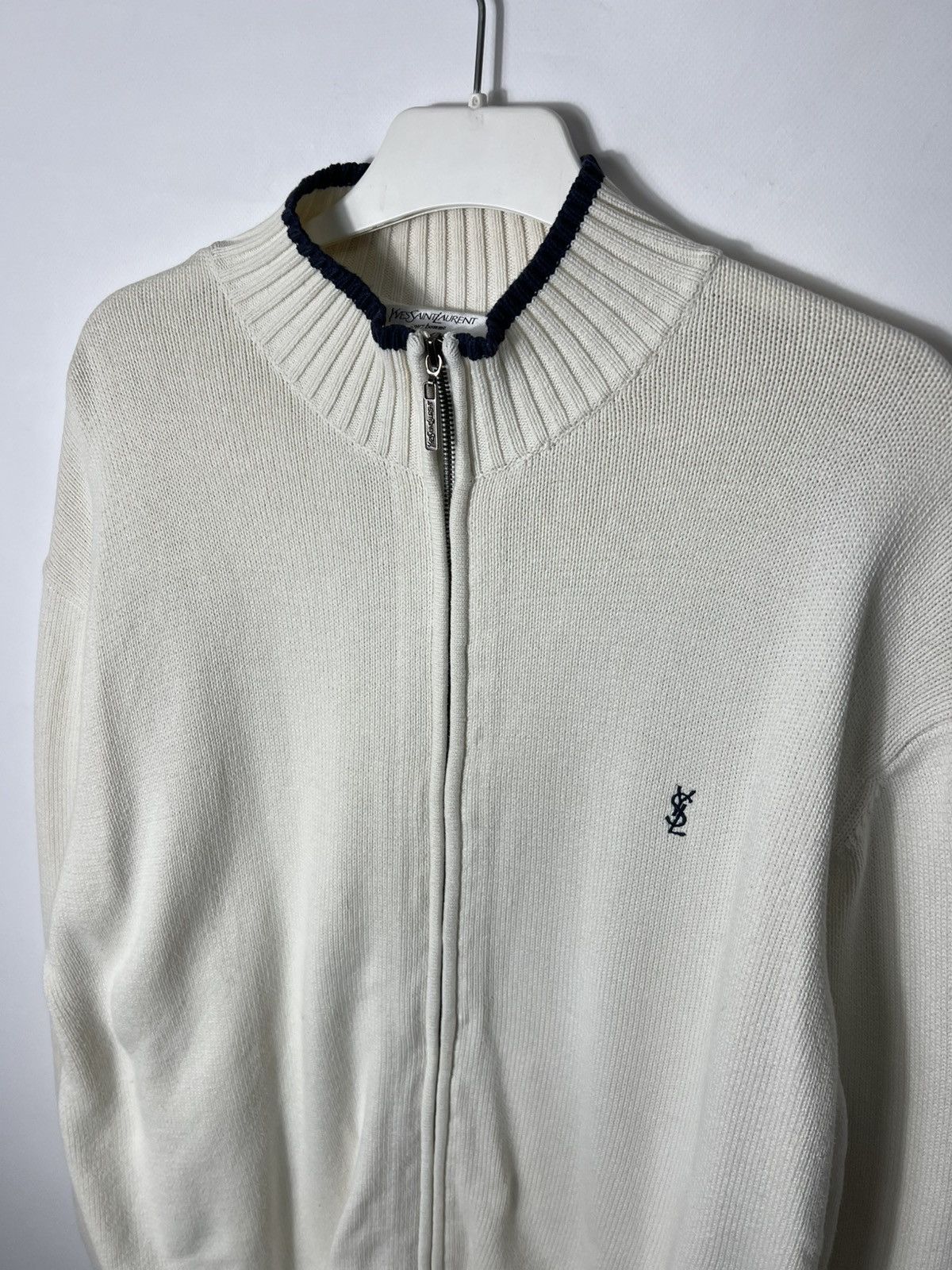 Yves Saint Laurent Vintage luxury streetwear Yves Saint Laurent Ful Zip Sweater Size US XL / EU 56 / 4 - 2 Thumbnail