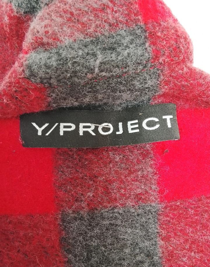Y/Project Y/Project Red & Black Plaid Wool Blend Overshirt Size US L / EU 52-54 / 3 - 5 Thumbnail