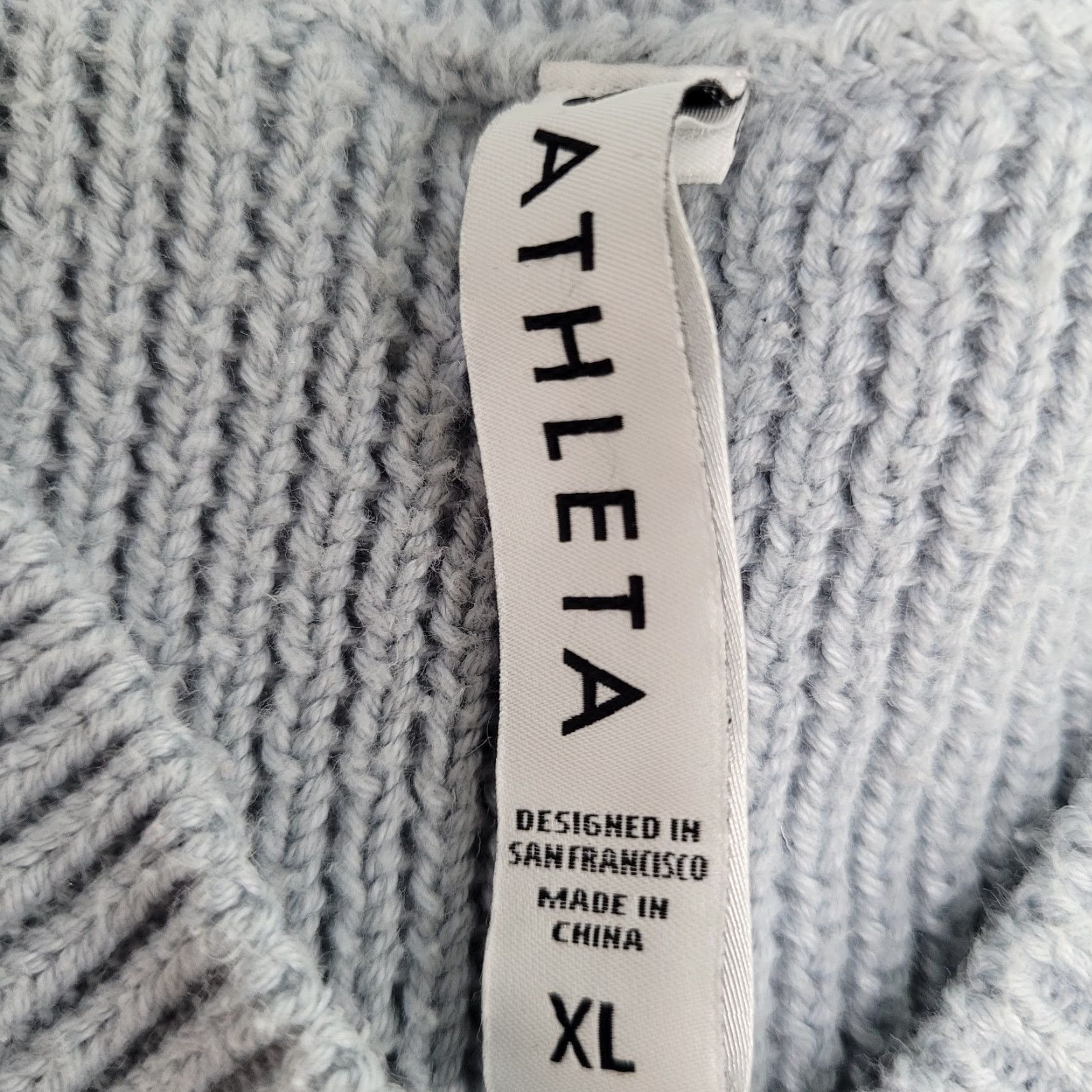 Athleta Athleta Sweater Women XL Blue Heavyweight Knit V Neck Long Sleeve Pullover Womens Size XL / US 12-14 / IT 48-50 - 3 Thumbnail