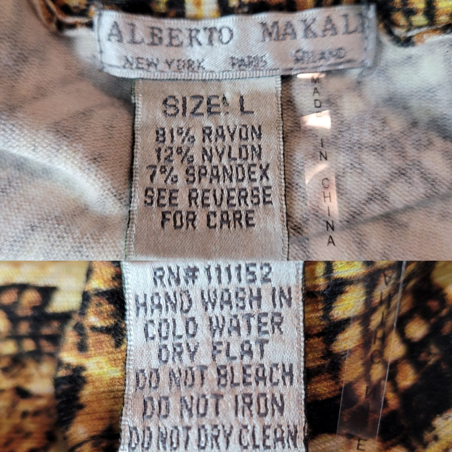Vintage Vintage Alberto Makali Artsy Snake Open Cardigan L Golden Du Size L / US 10 / IT 46 - 3 Thumbnail