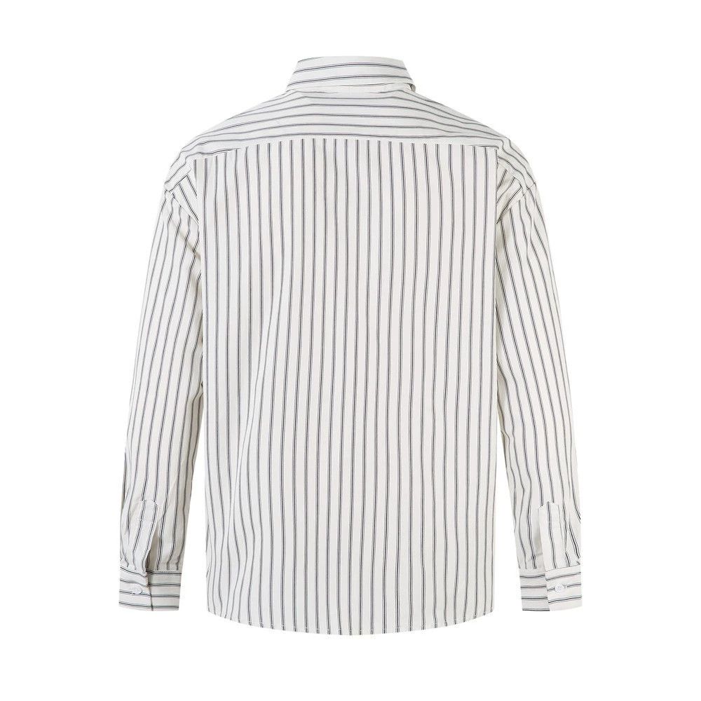 Vintage Men's Japanese all-match loose striped shirt long sleeves Size US M / EU 48-50 / 2 - 2 Thumbnail