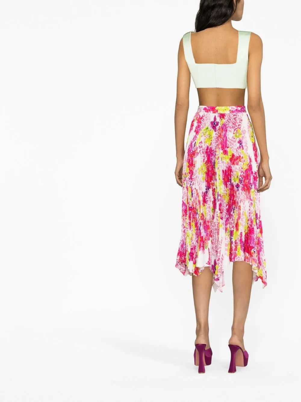 Versace o1y0226 Midi Skirt in Multicolor Size 26" / US 2 / IT 38 - 3 Thumbnail