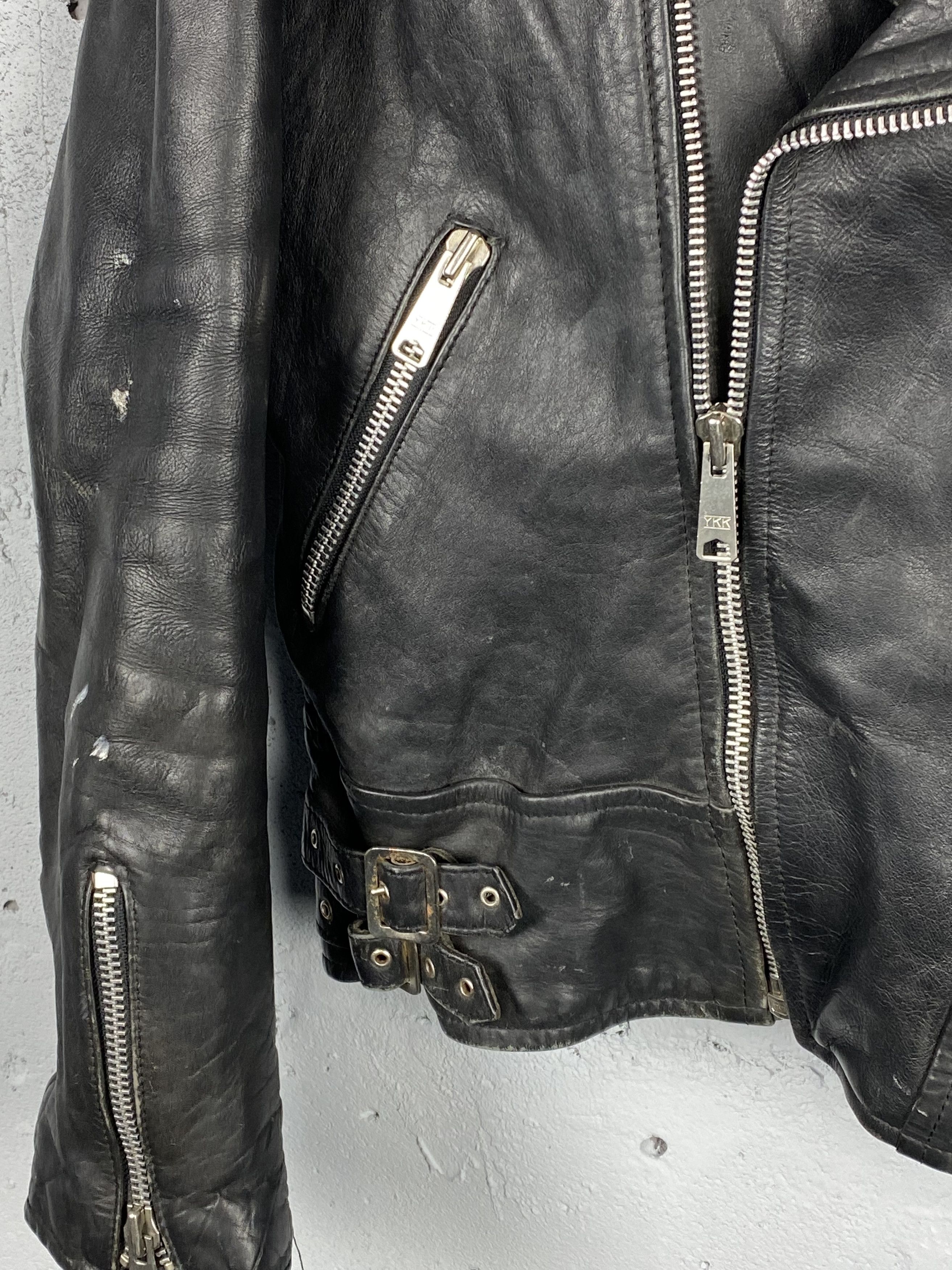 Vintage Vintage Avantgarde Biker Cropped Leather Jacket Size US M / EU 48-50 / 2 - 3 Thumbnail