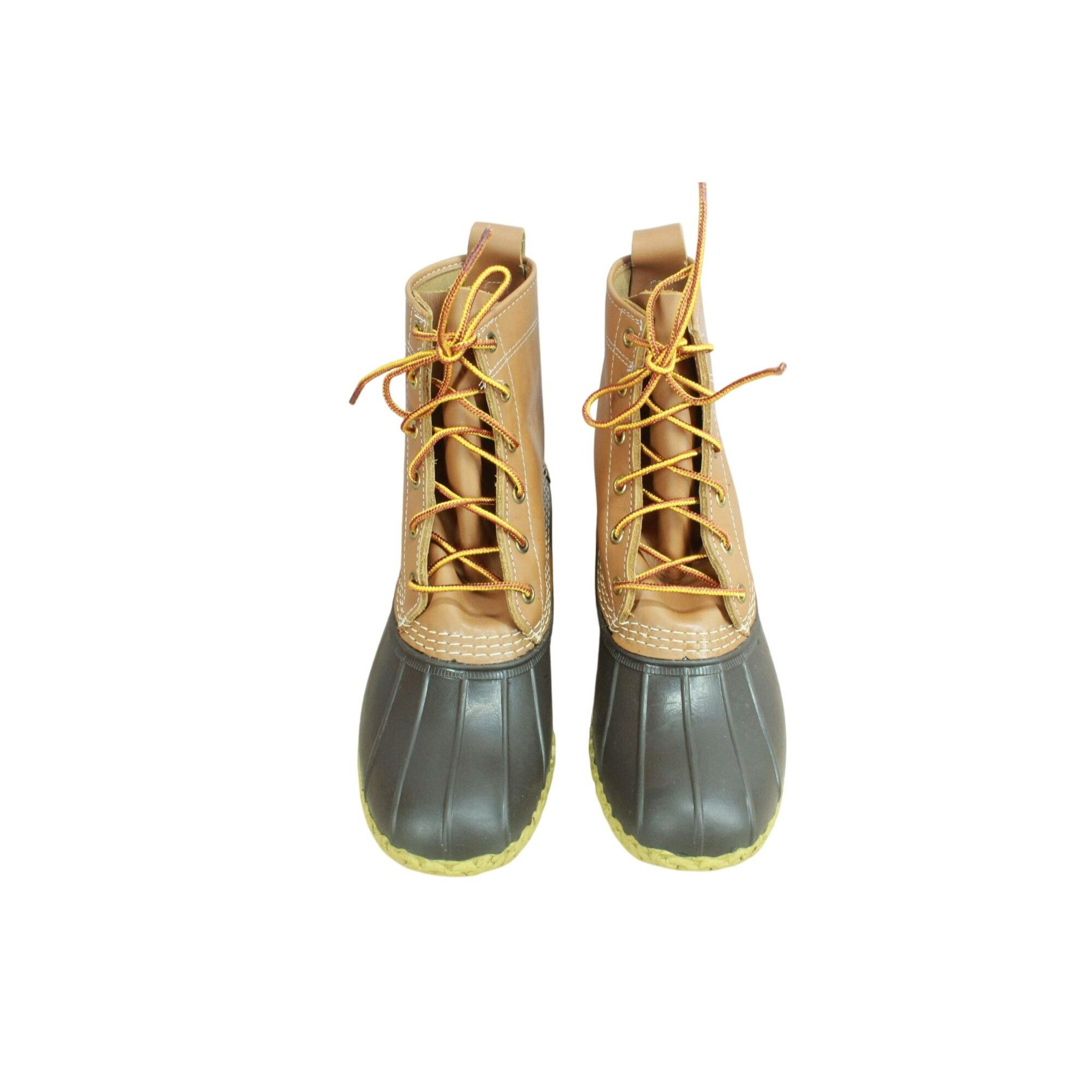 L.L. Bean LL Bean Women's Leather Lace Up Unlined Ankle Duck Boots Size US 8 / IT 38 - 4 Thumbnail