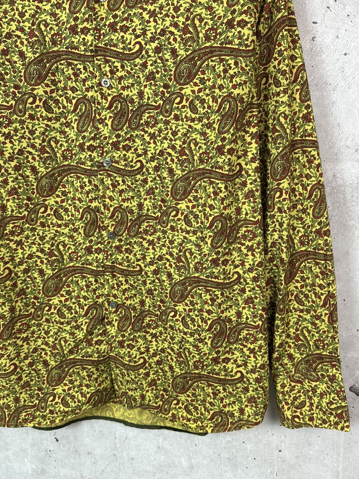 Paul Smith Paul Smith Paisley Pattern Long Sleeve Cotton Men’s Shirt Size US M / EU 48-50 / 2 - 4 Thumbnail