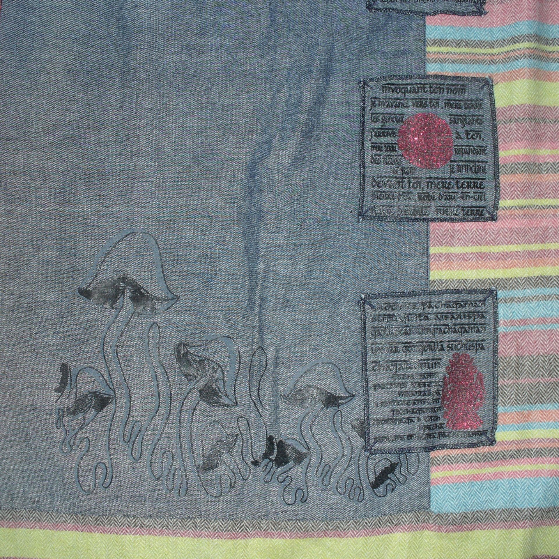 Other 100% cotton mushroom exotic maxi denim skirt Size 32" / US 10 / IT 46 - 3 Thumbnail
