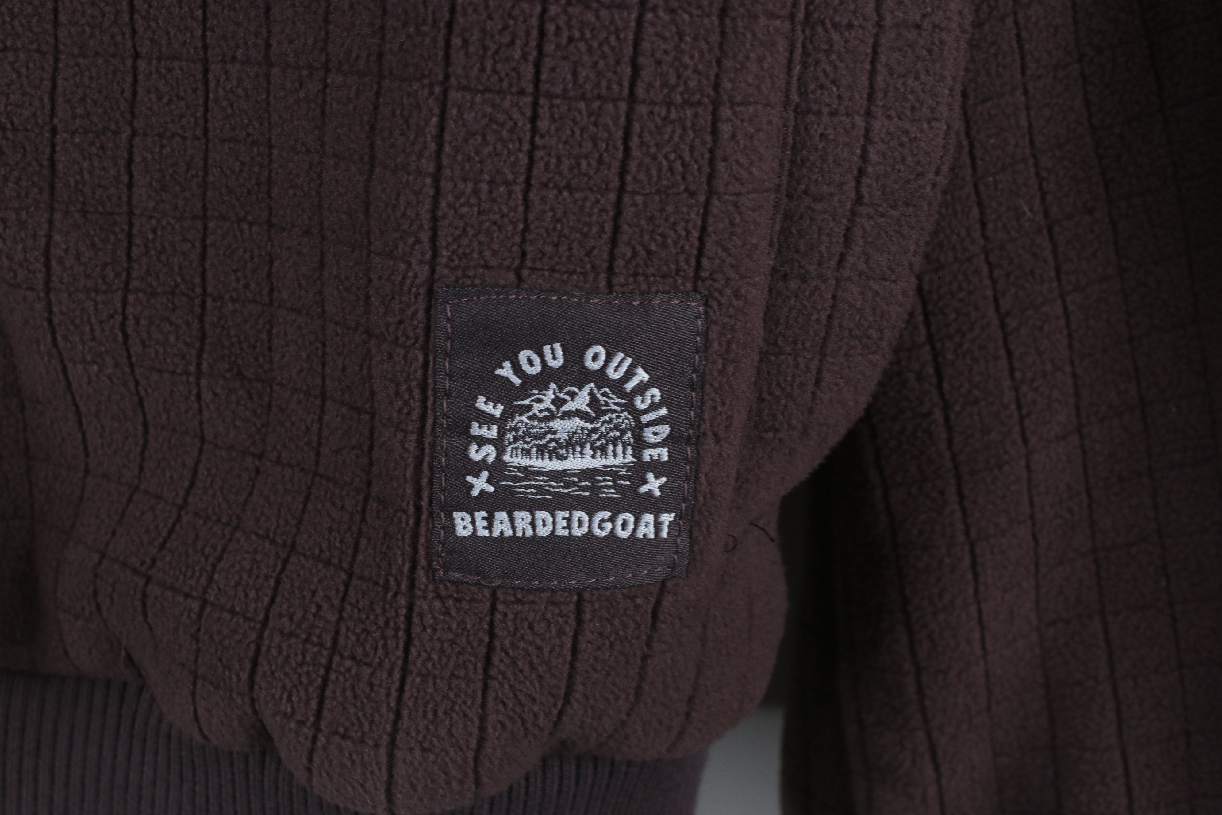 Vintage Beardedgoat Spell Out Sierra Fleece Hoodie Sweatshirt Brown Size M / US 6-8 / IT 42-44 - 4 Thumbnail