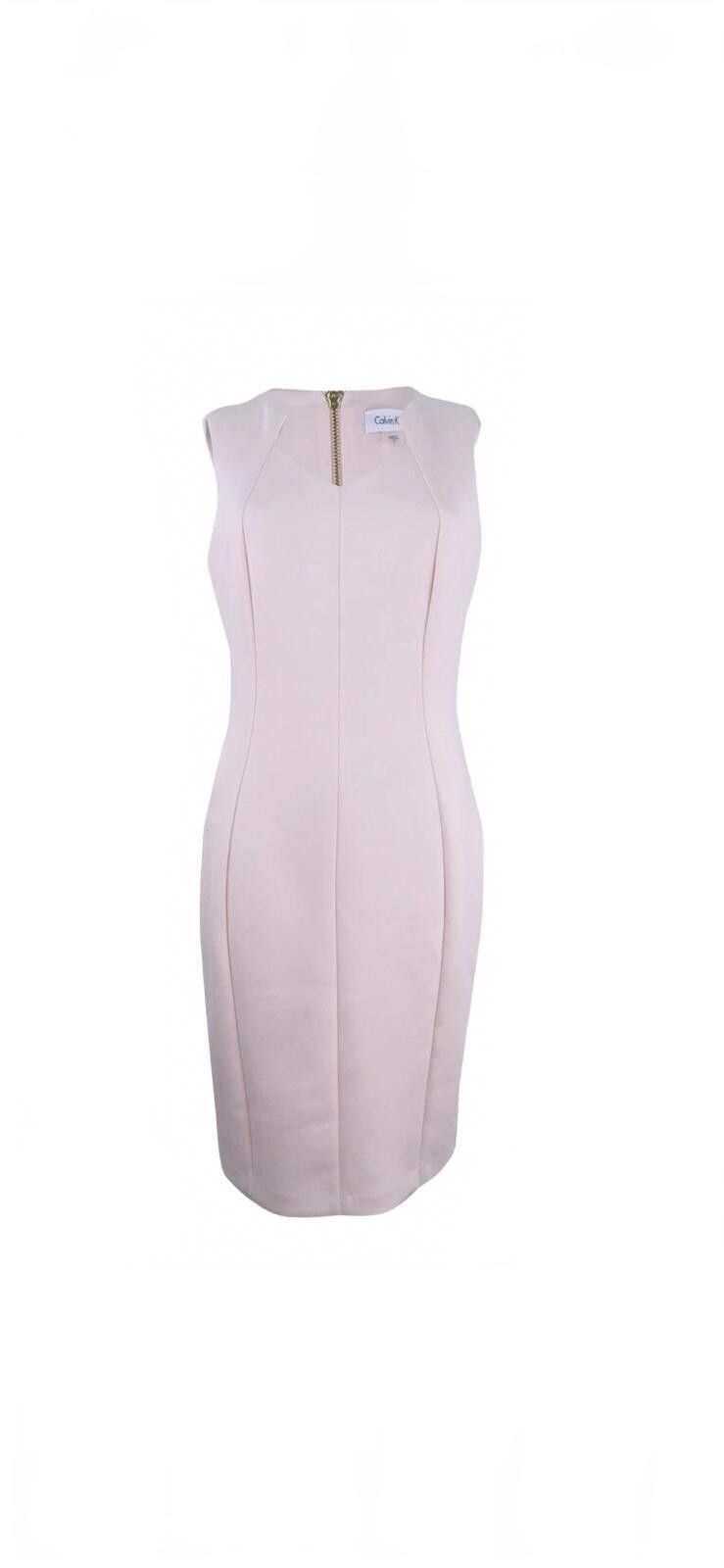 Calvin Klein Calvin Klein Scuba Sheath Dress, Size 10, Soft Rose Pink Size L / US 10 / IT 46 - 1 Thumbnail