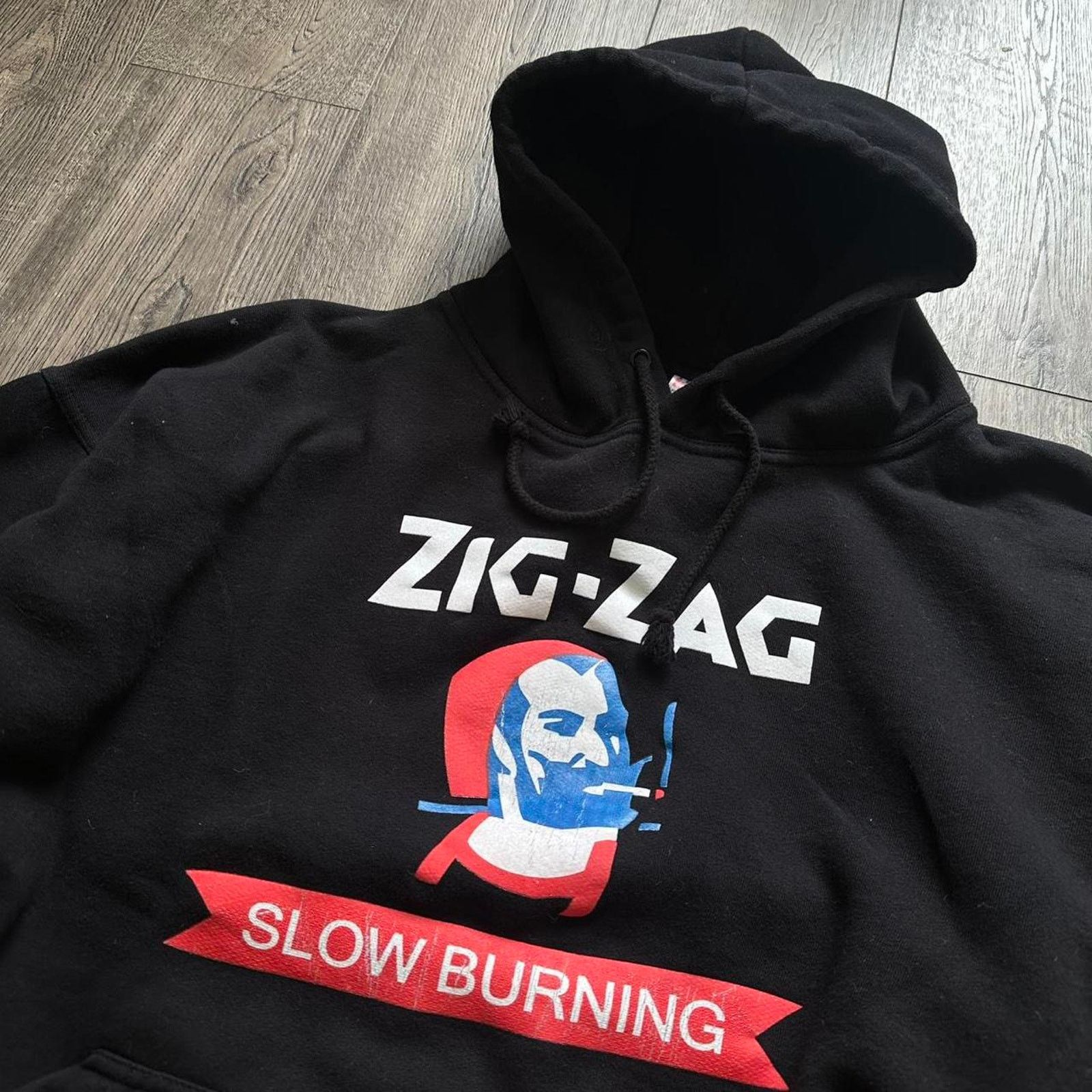 Vintage Vintage Cotton Zig Zag Slow Burning Papers Hoodie Sweatshirt Size US M / EU 48-50 / 2 - 5 Thumbnail
