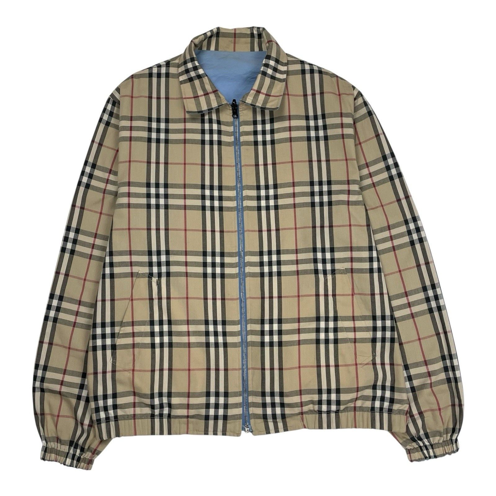 Burberry Vintage Burberry Jacket Nova Check Reversible Beige Blue Size US L / EU 52-54 / 3 - 1 Thumbnail