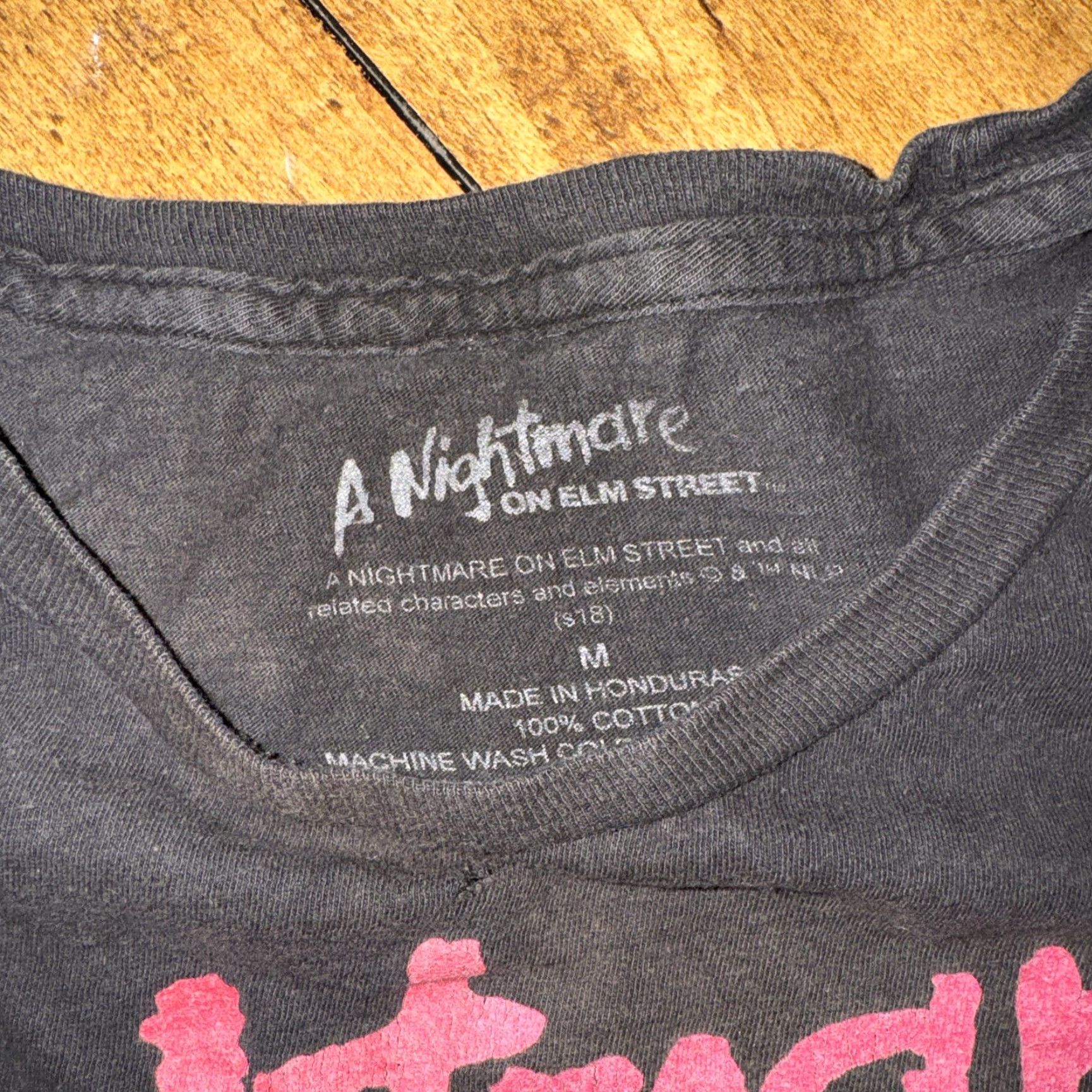Vintage Nightmare On Elm Street Freddy Krueger T-Shirt Black Medium Distressed M & M Men's Regular Size M Size US M / EU 48-50 / 2 - 4 Thumbnail