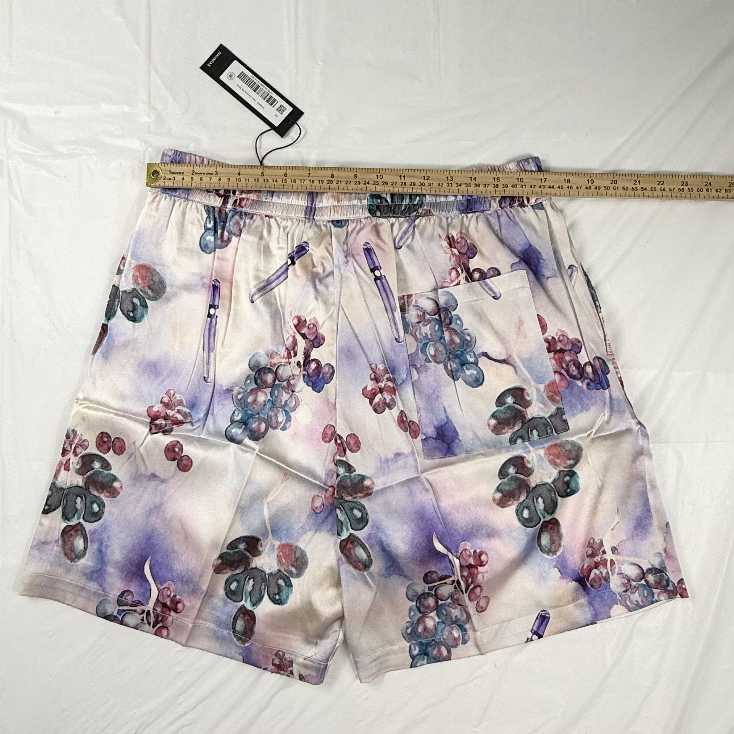 Nahmias Nahmias Grape Swishers Silk Shorts XXL New $630 Size US 36 / EU 52 - 5 Thumbnail