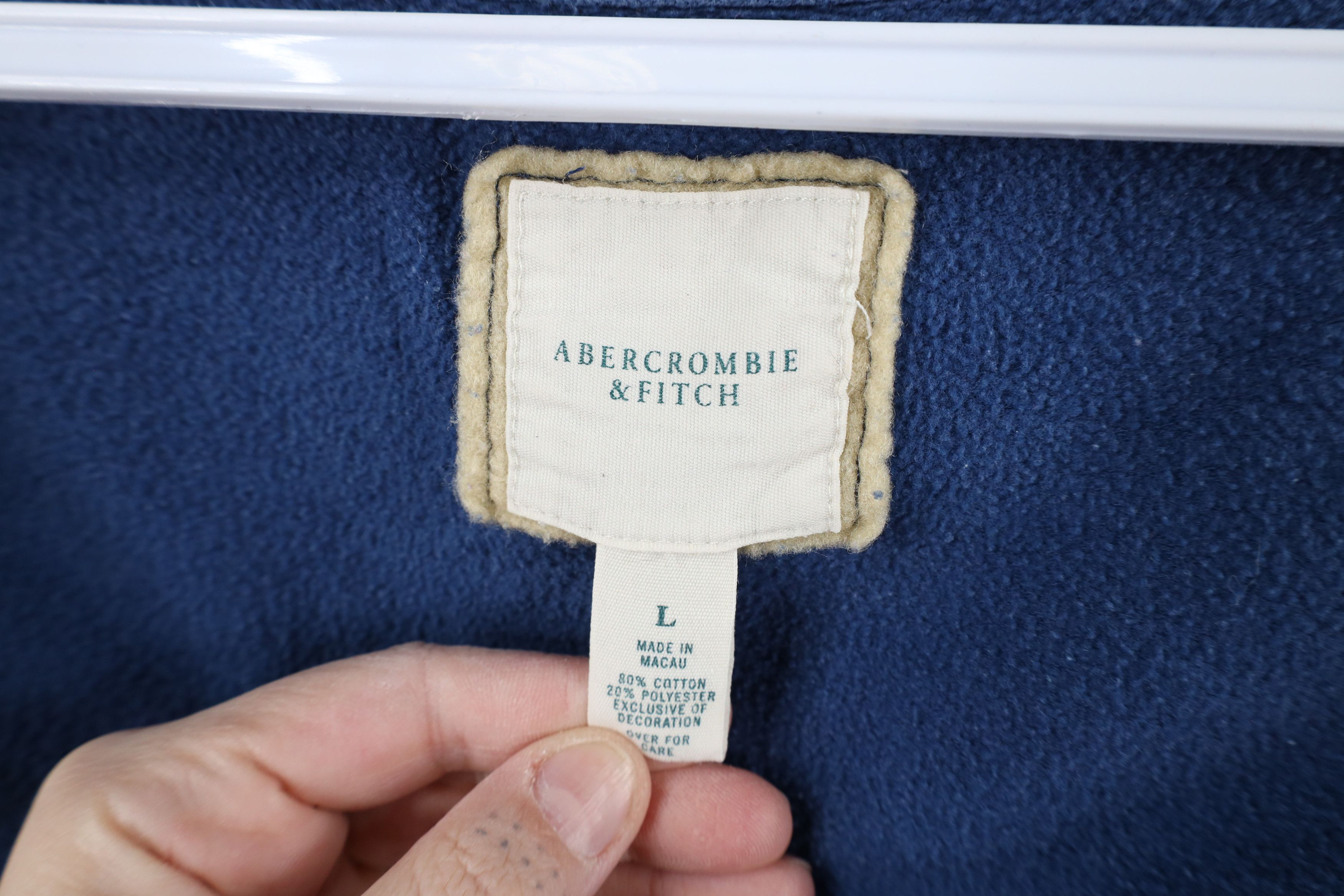 Abercrombie & Fitch × Vintage Vintage Y2K Abercrombie & Fitch Spell Out Full Zip Hoodie Size L / US 10 / IT 46 - 12 Thumbnail