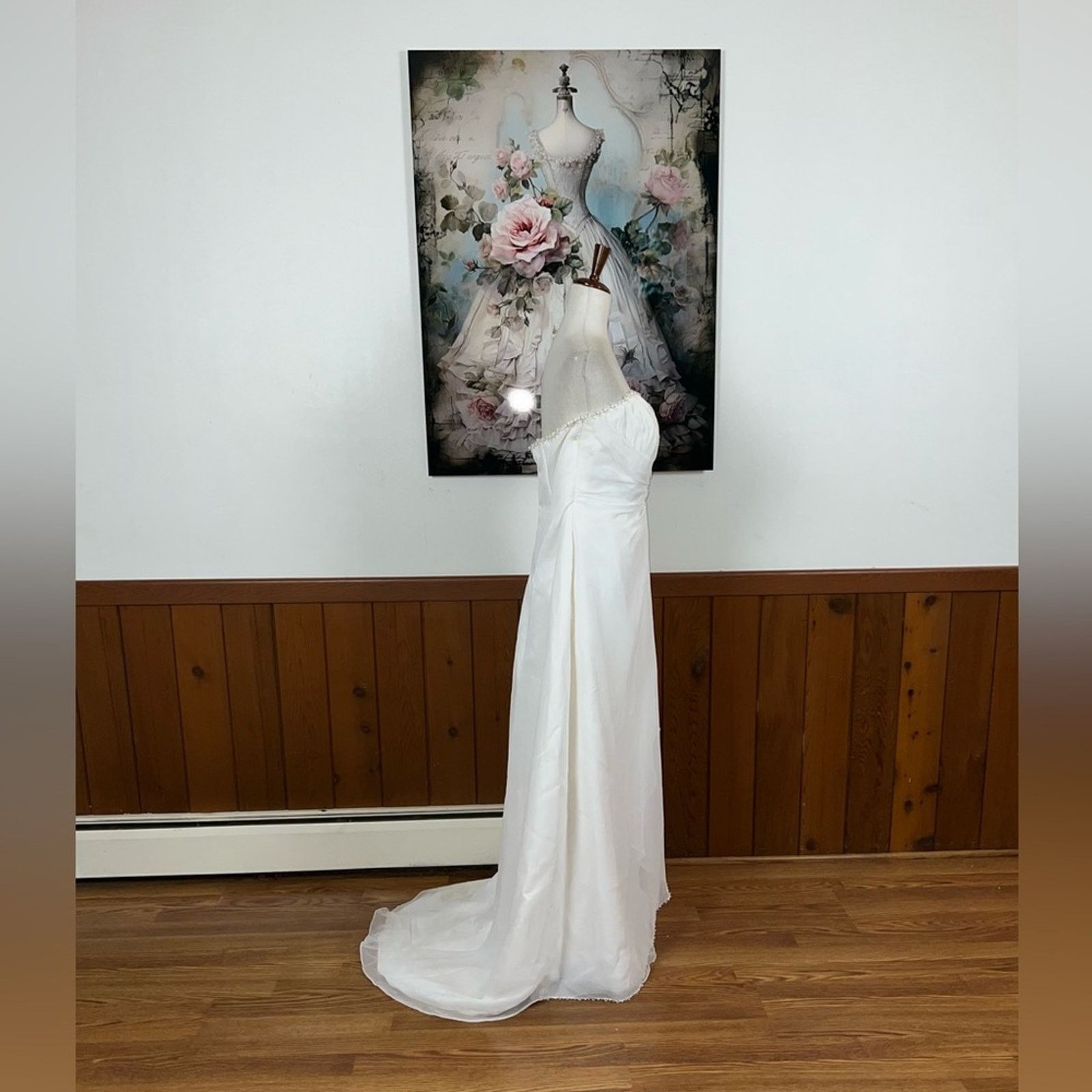 Vintage Beautiful Vintage 90s Destiny Chiffon Wedding Gown! Size XXL / US 16-18 / IT 52-54 - 5 Thumbnail