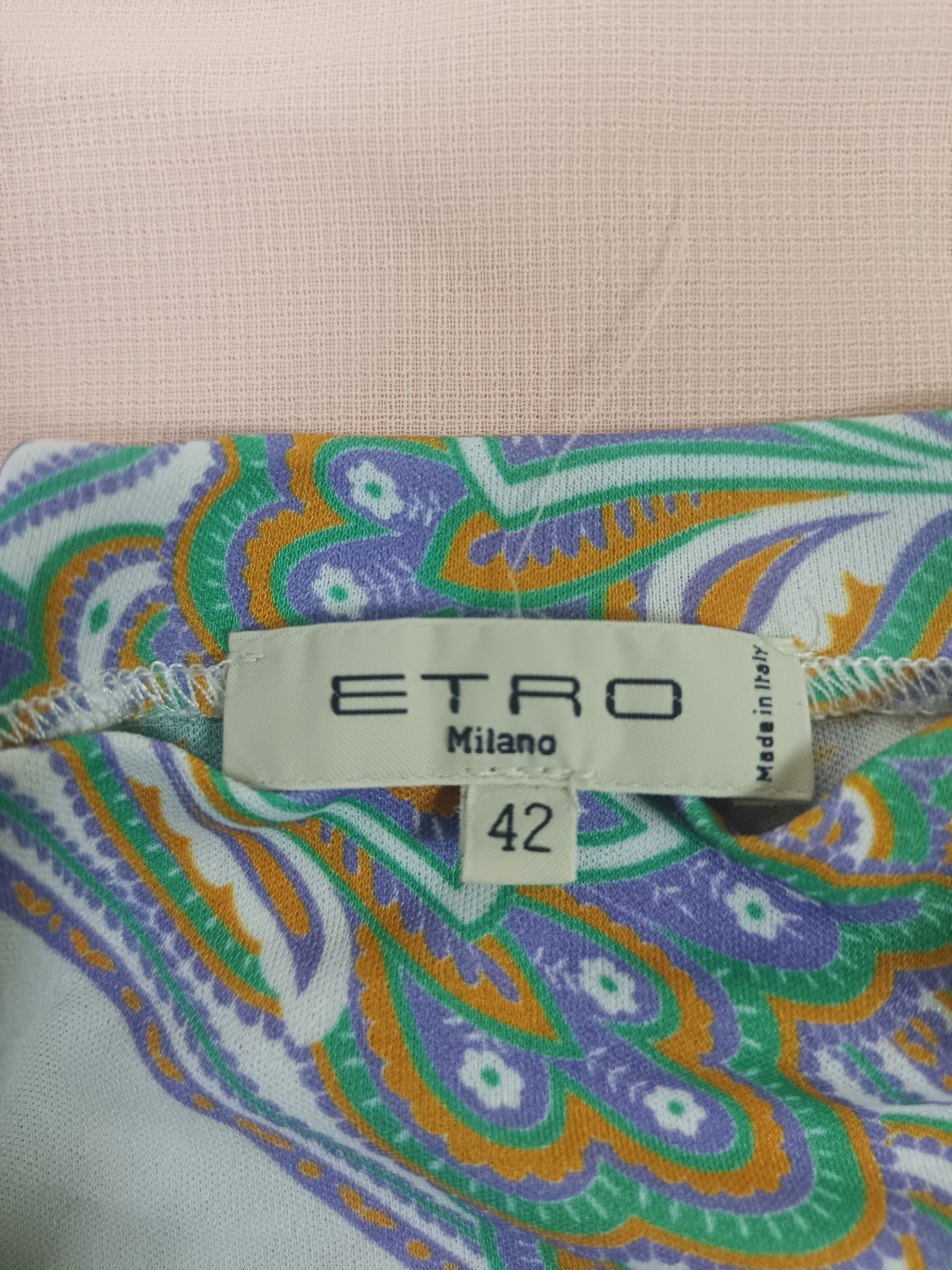 Etro ETRO Milano Blouse Tunic top 3/4 sleeves Size M / US 6-8 / IT 42-44 - 8 Thumbnail