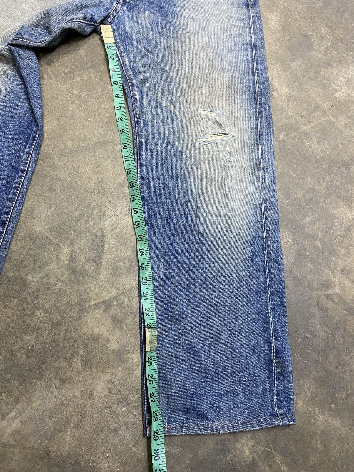 Beauty Beast 🔥 Vintage Bobson jeans distressed denim selvedge if 6 was 9 Size US 35 - 12 Thumbnail